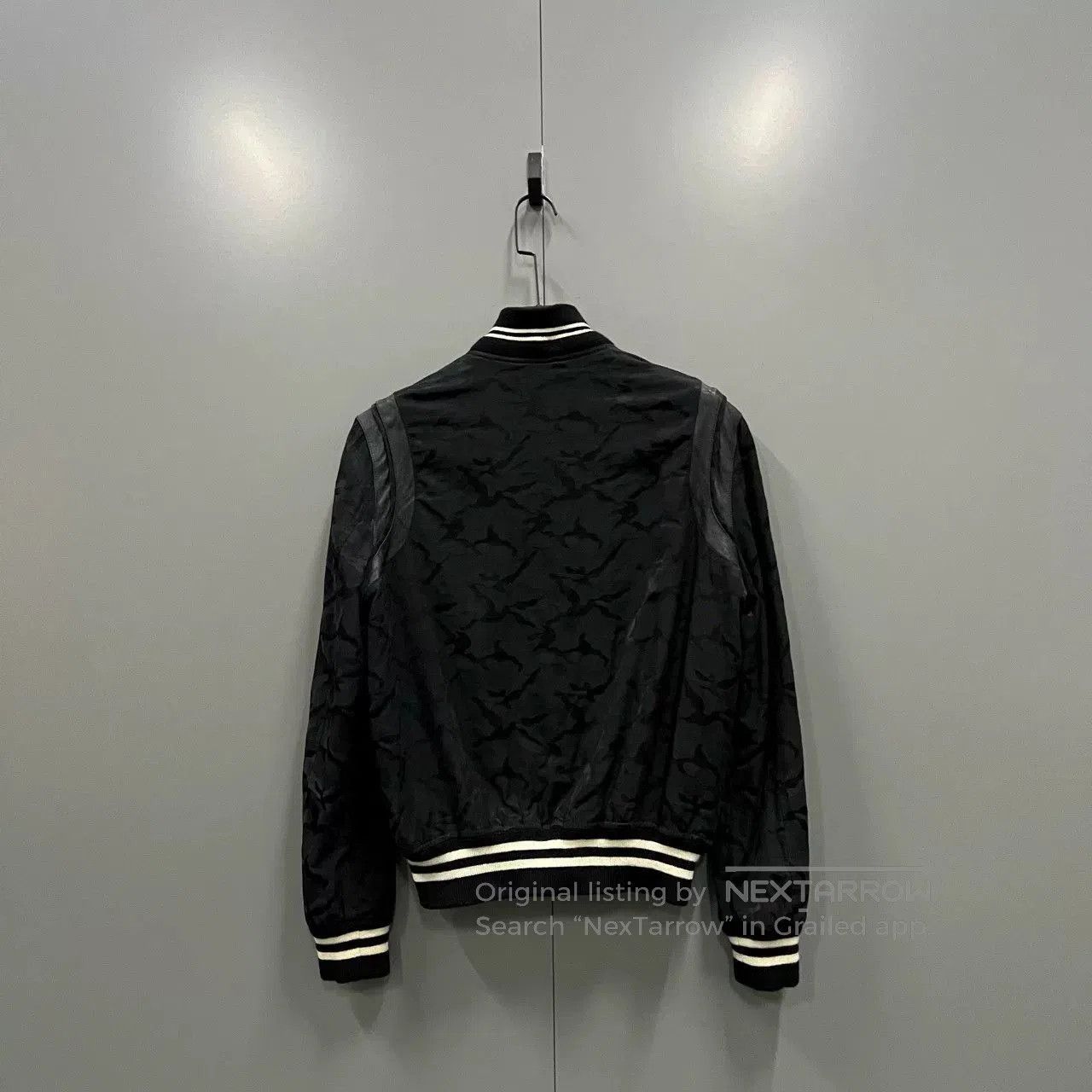 Saint Laurent Paris black patterned bomber jacket by Saint Laurent. Size US L / EU 52-54 / 3 - 3 Thumbnail