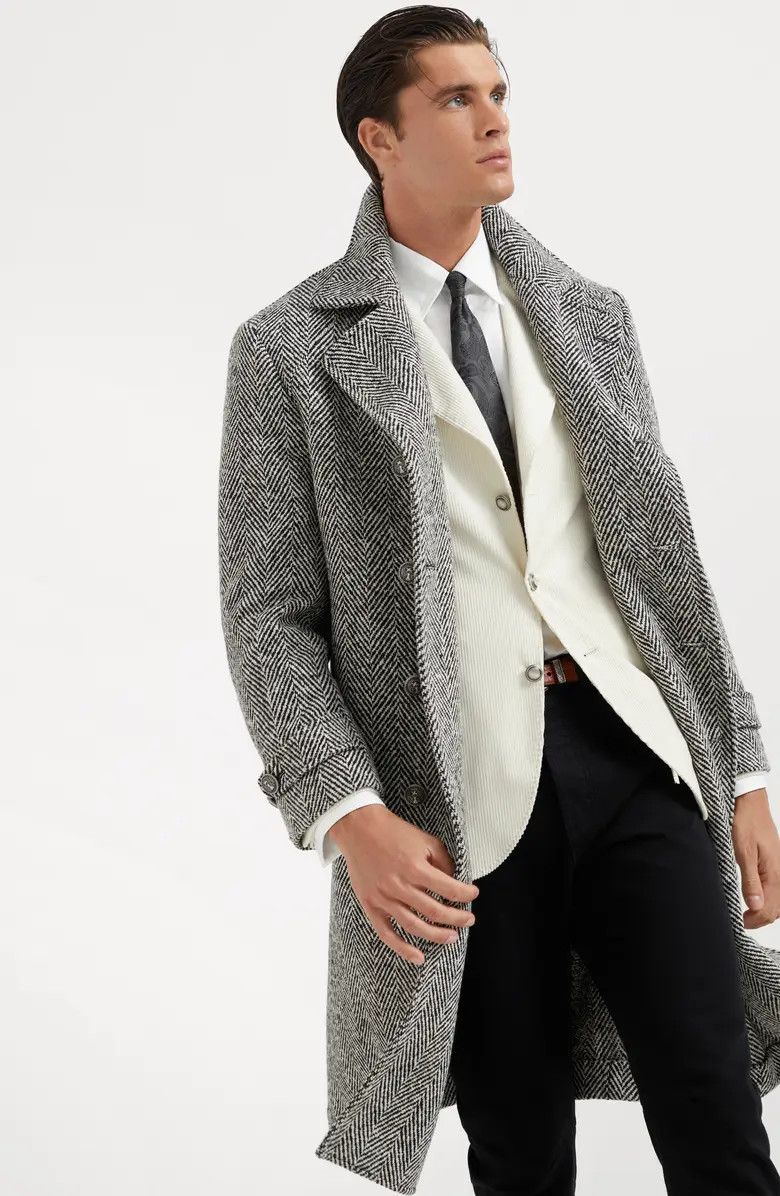 Brunello Cucinelli o1w1db10226 One And Half Breasted Coat in Dark Navy Blue Size US M / EU 48-50 / 2 - 4 Thumbnail