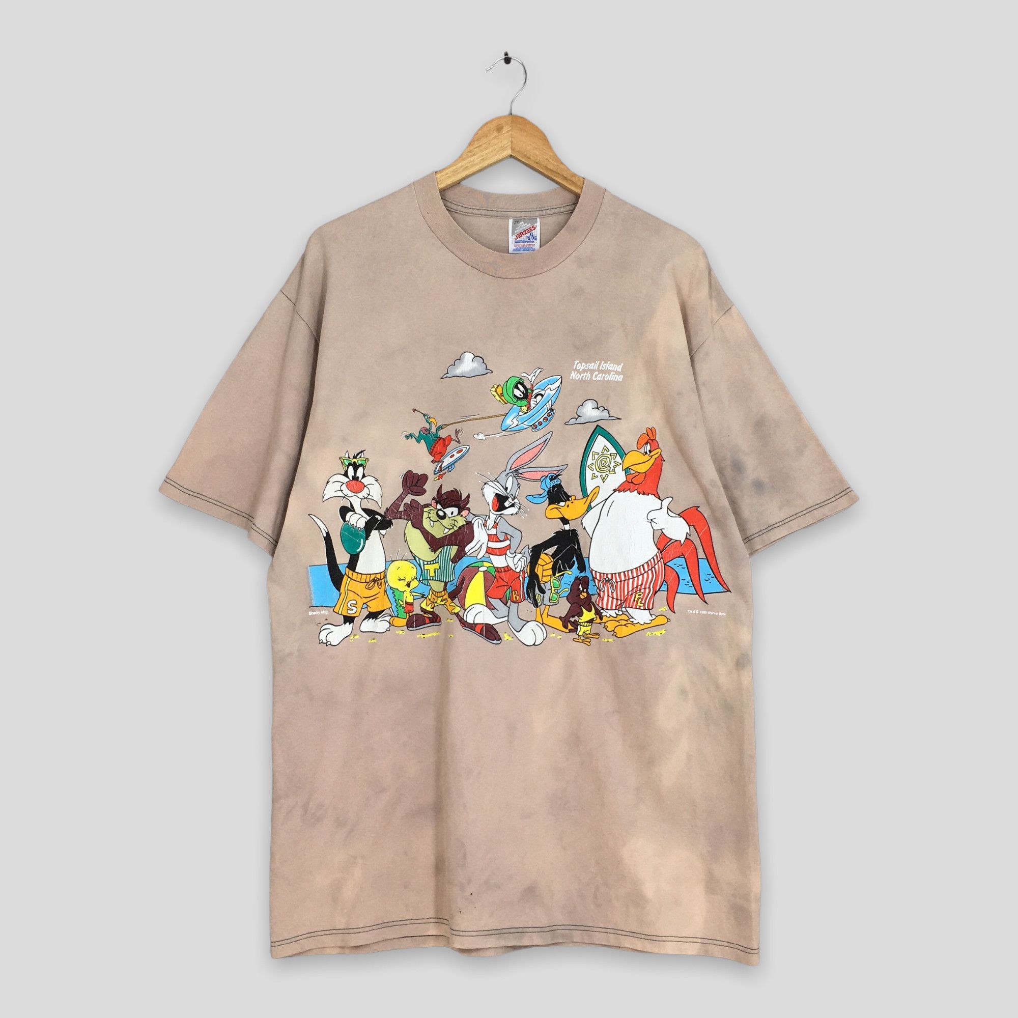 Cartoon Network × Vintage × Warner Bros Vintage 90's Looney Tunes Squad Warner Bros Tshirt XLarge Size US XL / EU 56 / 4 - 1 Thumbnail