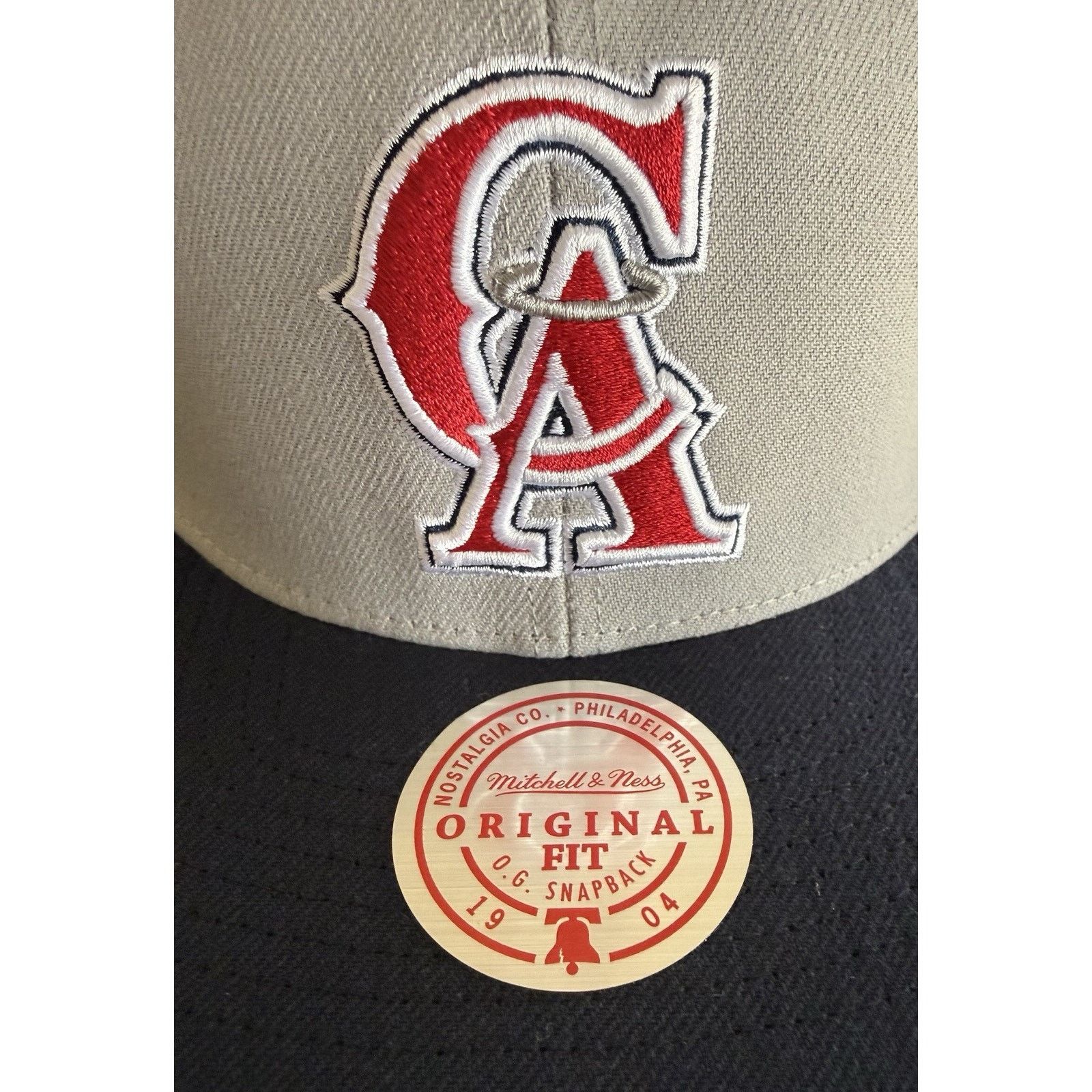 Mitchell & Ness Mitchell & Ness Angels Snapback Hat Cooperstown Gray/Navy Size ONE SIZE - 5 Thumbnail