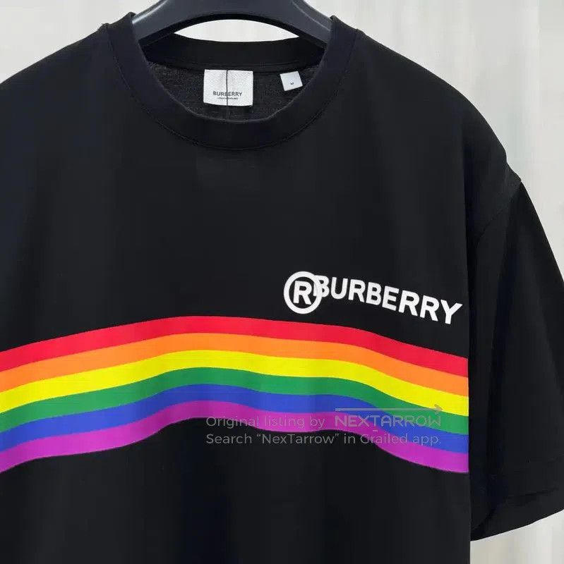 Burberry Burberry Summer Black Cotton Striped T. Size US M / EU 48-50 / 2 - 3 Thumbnail