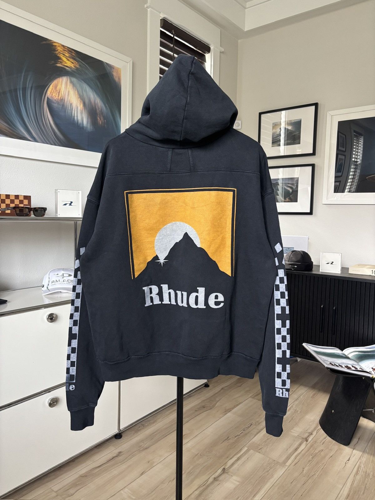 Rhude RHUDE | MOONLIGHT LOGO HOODIE BLACK Size US M / EU 48-50 / 2 - 1 Thumbnail