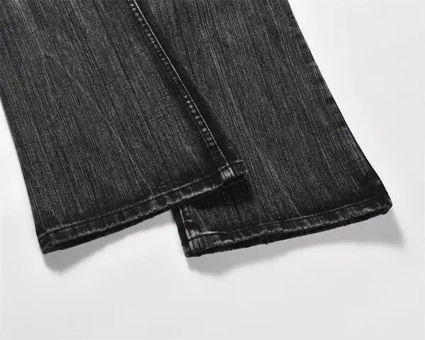 Jean Men's hippie flared distressed washed jeans Size US 32 / EU 48 - 5 Thumbnail