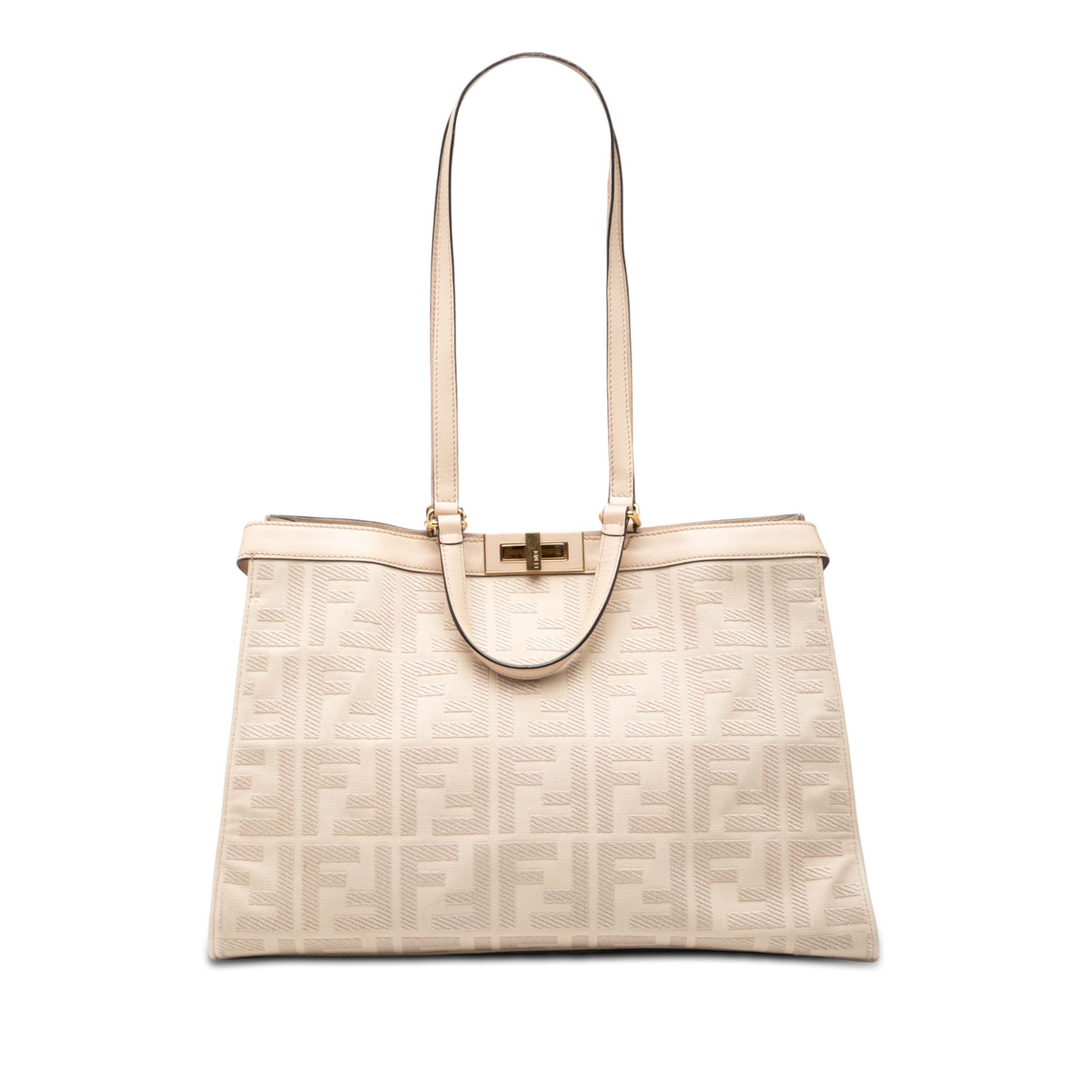 Fendi Fendi Zucca Embroidered Canvas Peekaboo X Tote Size ONE SIZE - 1 Thumbnail