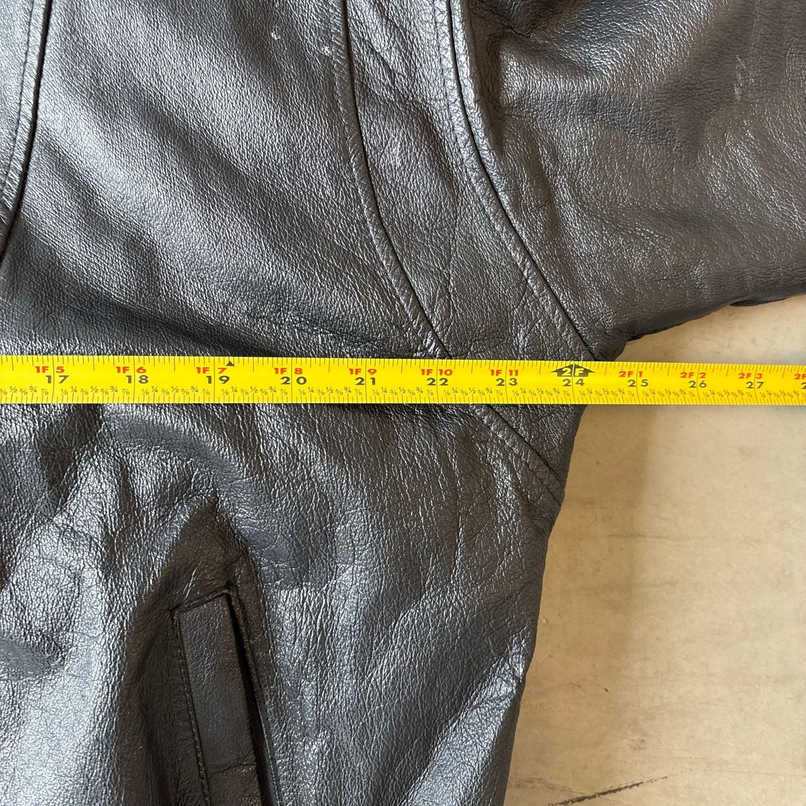 Vintage 90s vintage black leather jacket Size US L / EU 52-54 / 3 - 3 Thumbnail
