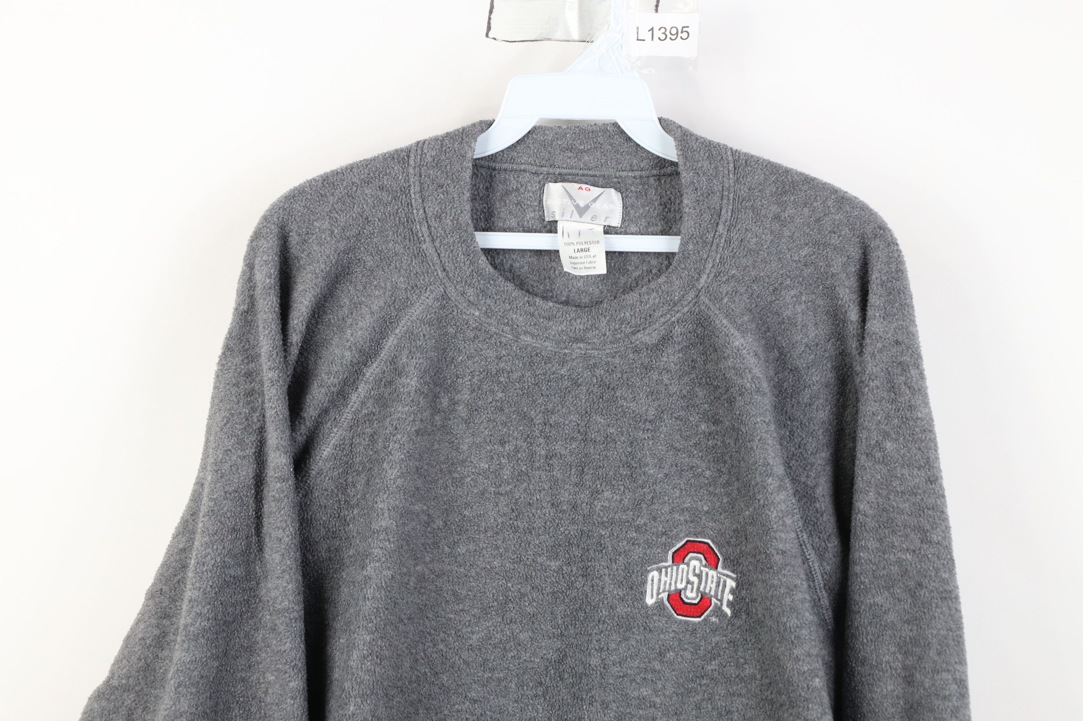 Vintage Vintage 90s Ohio State University Fleece Sweatshirt Gray USA Size US L / EU 52-54 / 3 - 2 Thumbnail