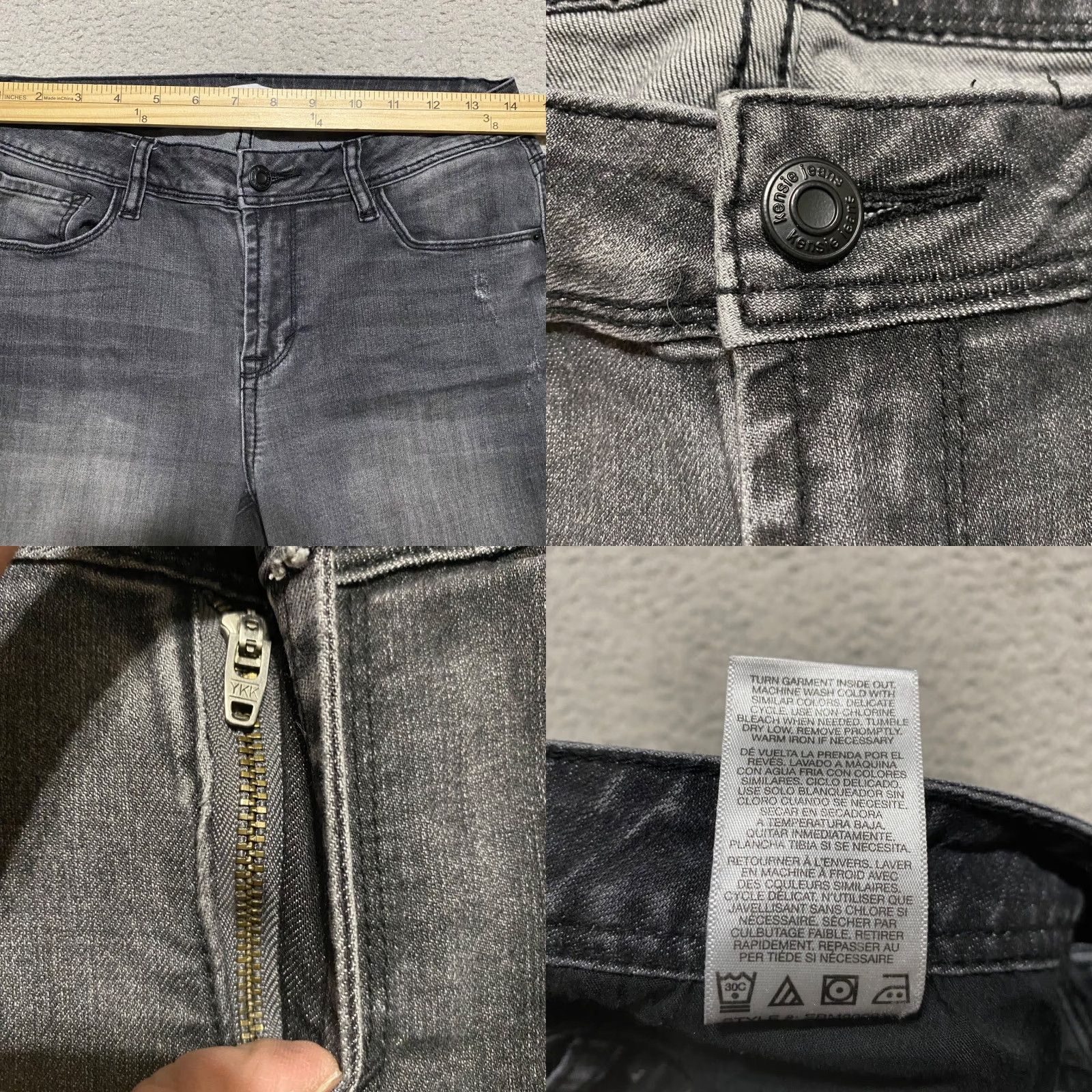 Vintage Kensie Jeans Jeans Gray Medium Wash Mid Rise Ankle Distress 6 Regular Denim Pants Women’s Shirt? Size 28" / US 6 / IT 42 - 8 Thumbnail