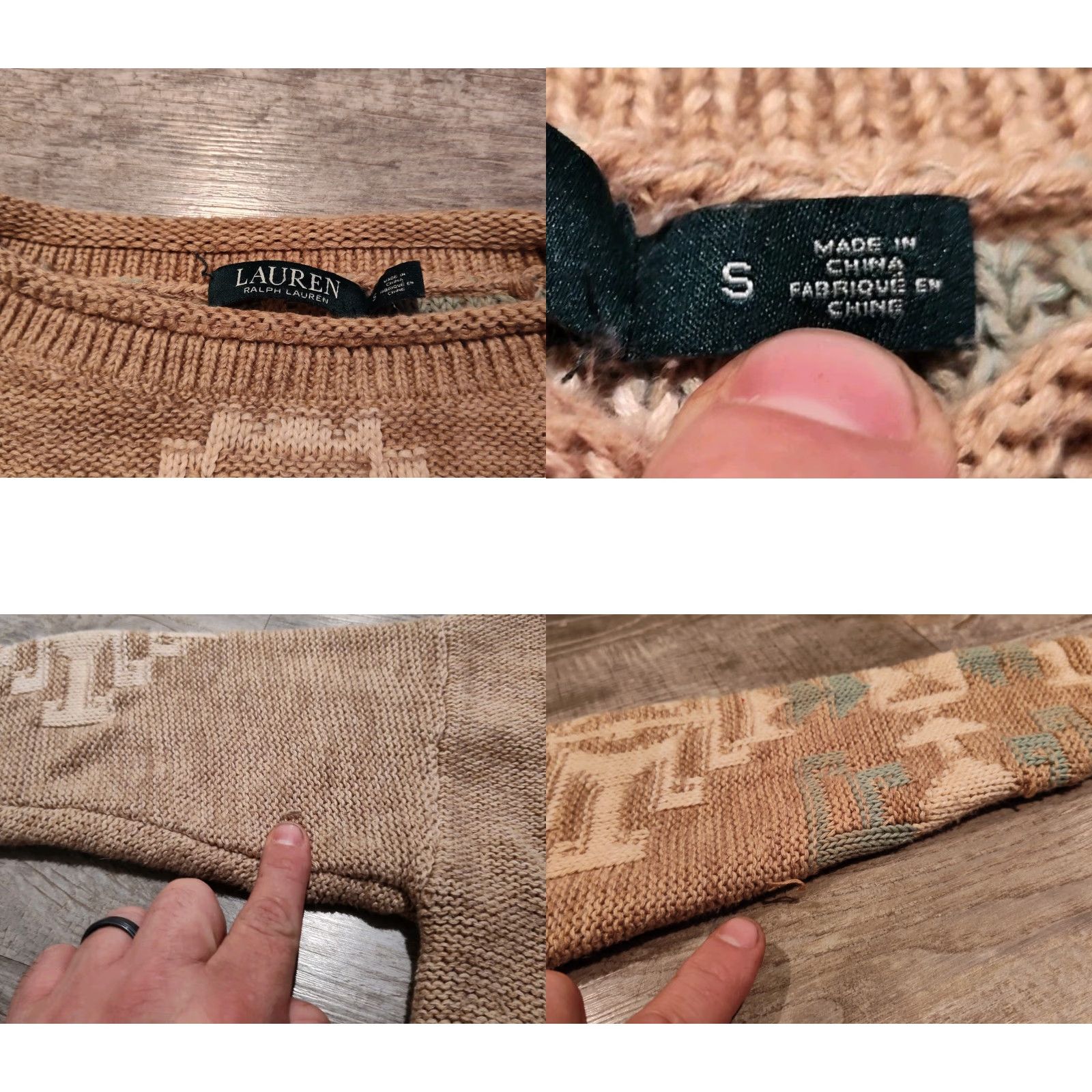 Ralph Lauren VINTAGE Ralph Lauren LRL Sweater Women Long Sleeve Pullover Aztec Beige Size S Size S / US 4 / IT 40 - 8 Thumbnail