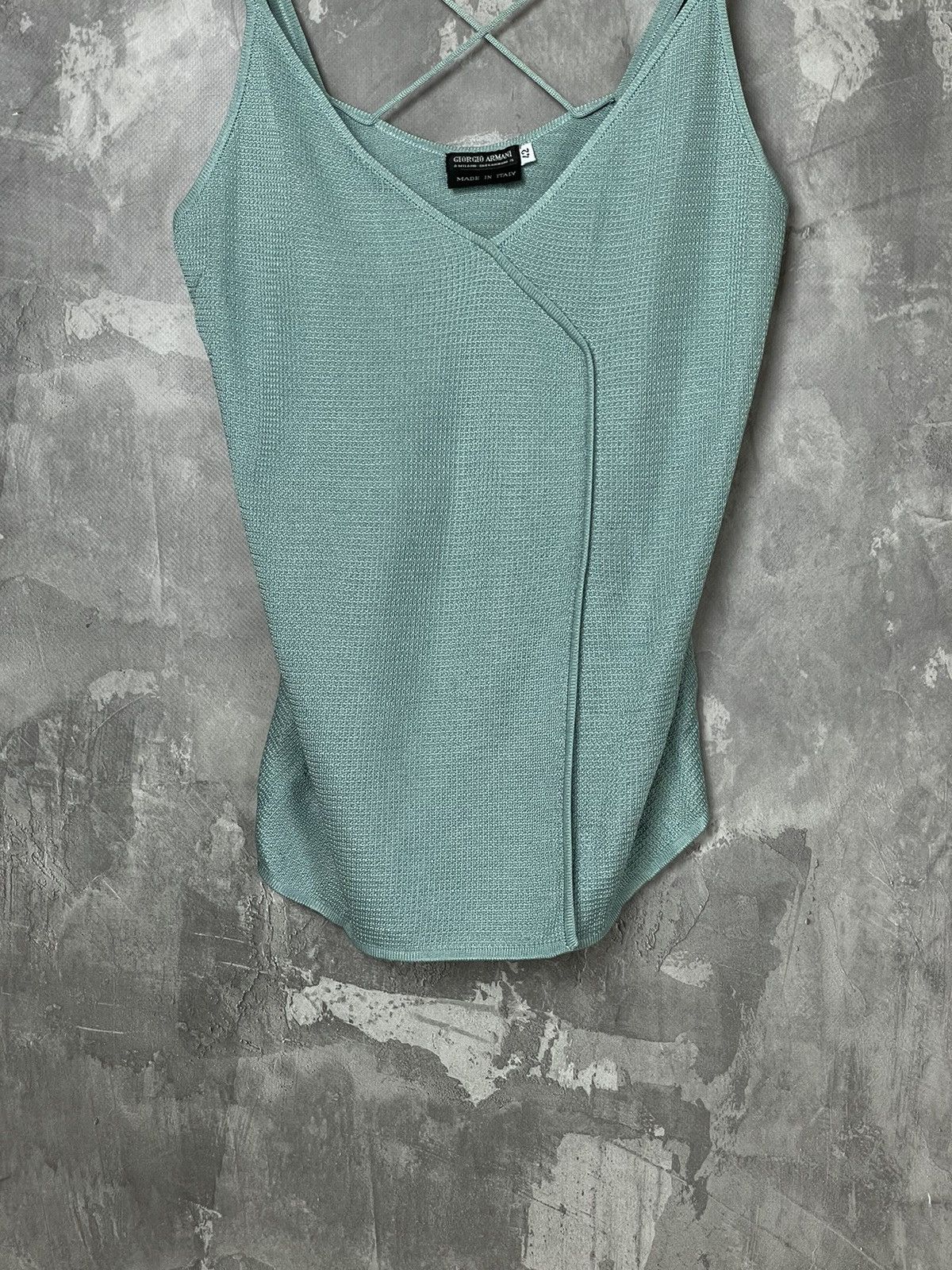 Armani × Giorgio Armani Giorgio Armani Vintage 90s Luxury Knit Sweater/ Tank Top Size M / US 6-8 / IT 42-44 - 3 Thumbnail