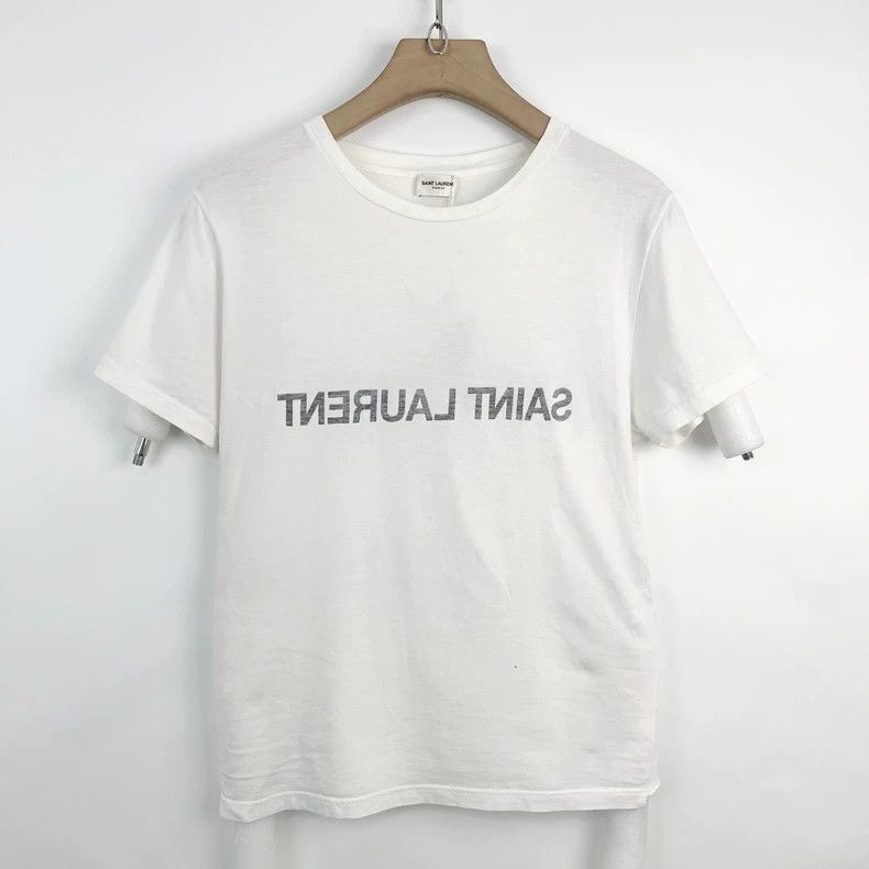 Saint Laurent Paris Saint Laurent Paris Letter logo printed short sleeve T-shi Size S / US 4 / IT 40 - 3 Thumbnail