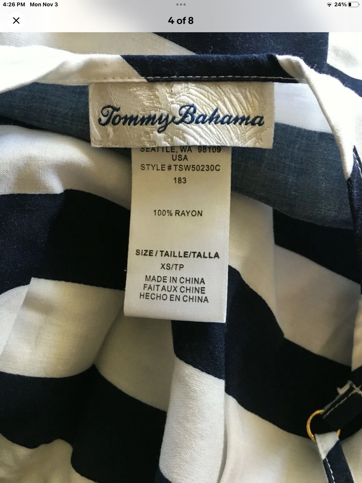 Tommy Bahama Tommy Bahama dress used size XS /TP NEW Size XS / US 0-2 / IT 36-38 - 3 Thumbnail