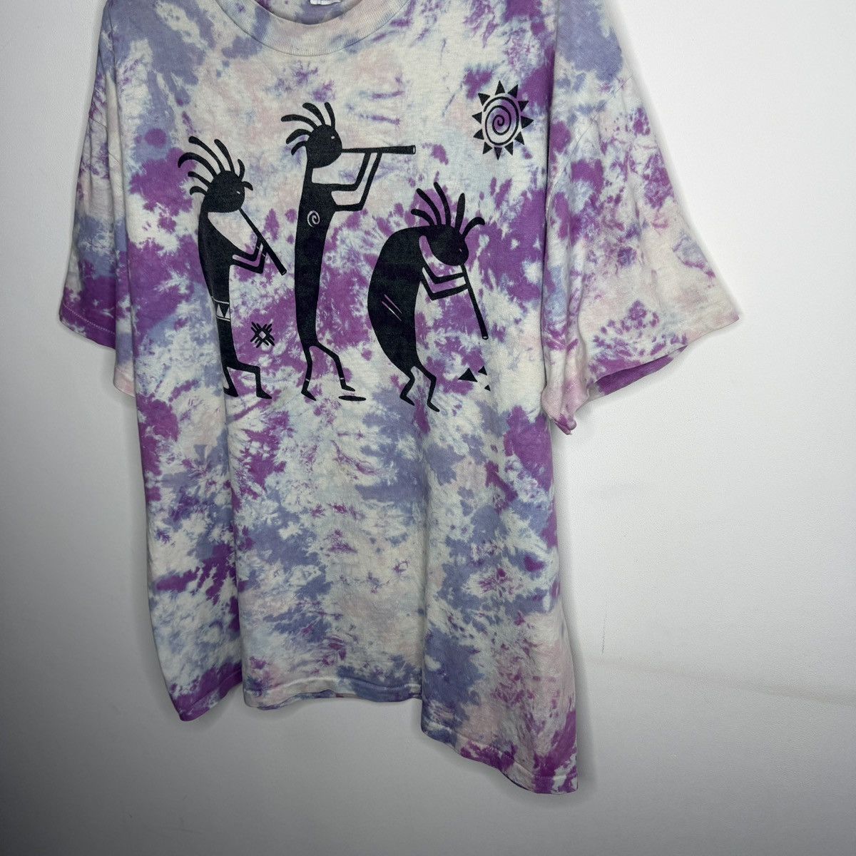 Vintage Vintage Hanes Kokopelli Tie Dye Tshirt Single Stitch 90s Size US XL / EU 56 / 4 - 2 Thumbnail