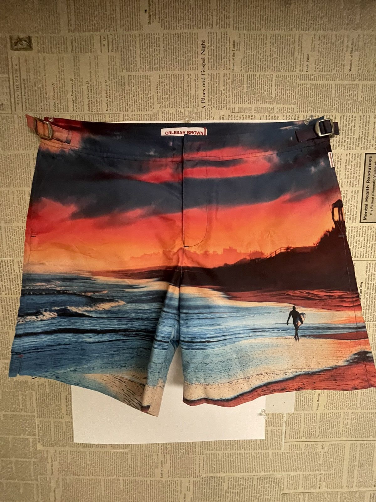 Orlebar Brown East Hampton sunset photographic Bulldog Tailored Size US 34 / EU 50 - 1 Thumbnail