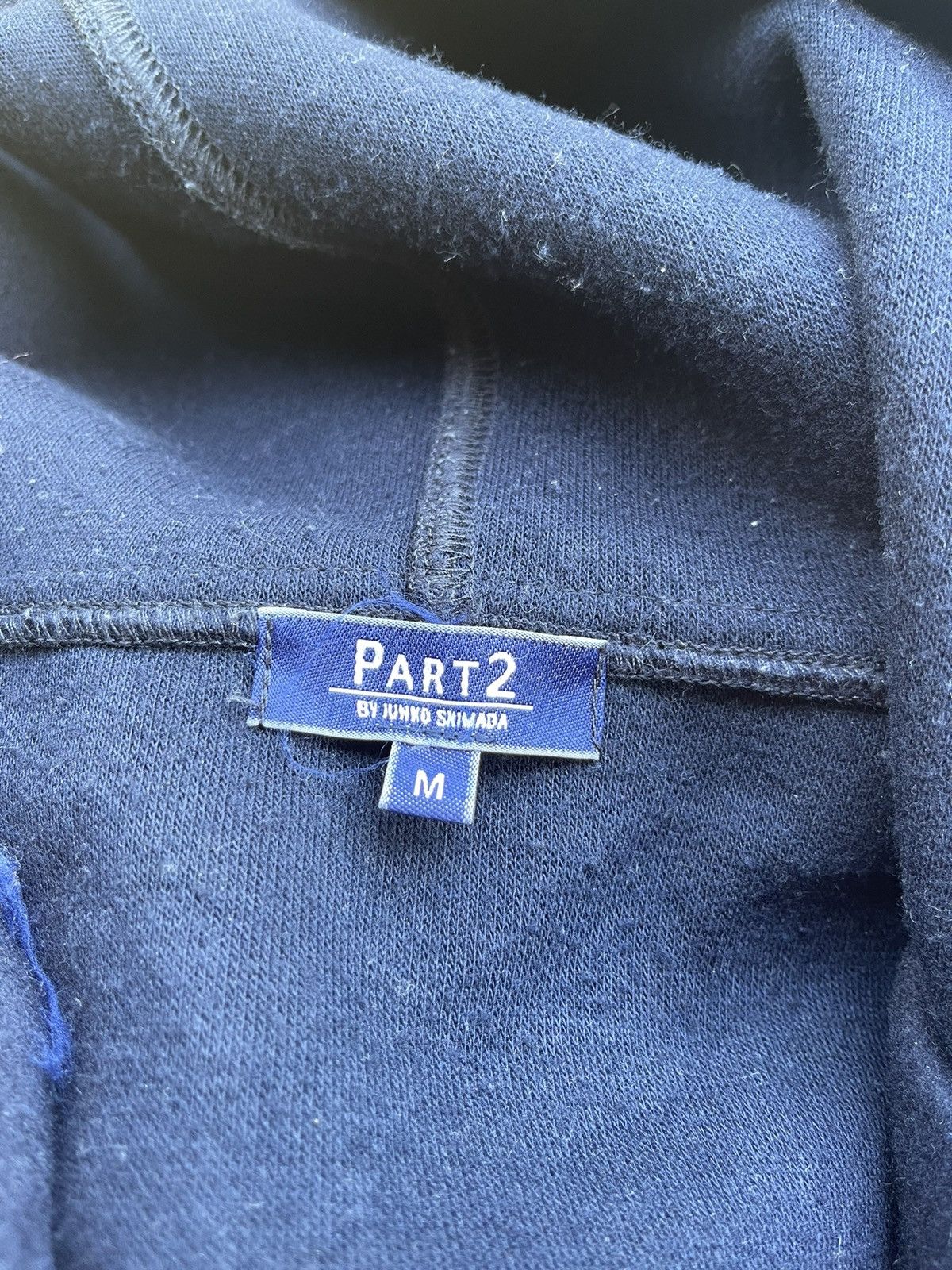 Japanese Brand Vintage Part2 by Junko Shimada Wool Hooded Coat – Navy (M) Size US M / EU 48-50 / 2 - 19 Thumbnail