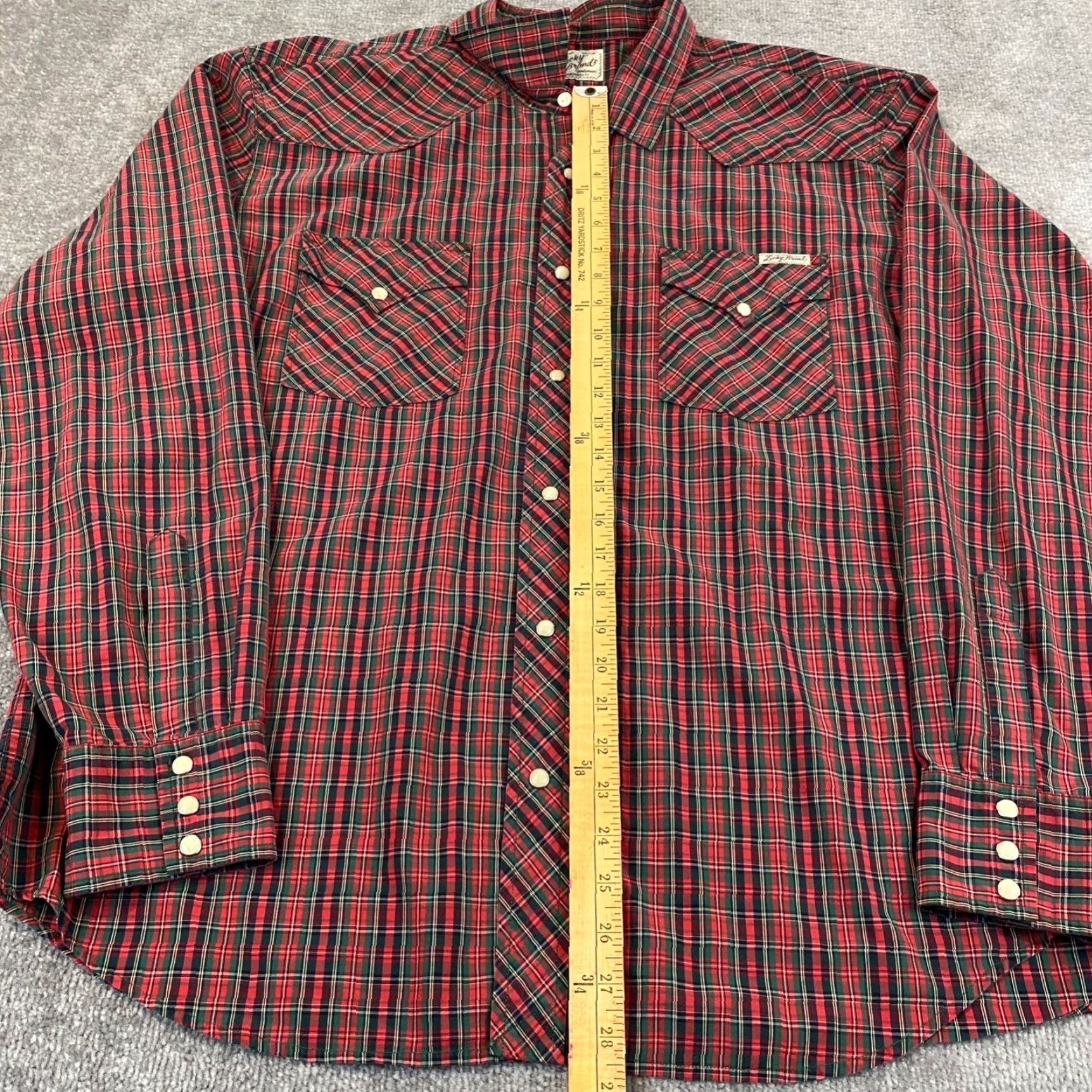 Lucky Brand Lucky Brand Shirt Mens 2XL Multicolor Plaid Tartan Western Sportswear Pearl Snap Button-Up Mens Size US XXL / EU 58 / 5 - 5 Thumbnail