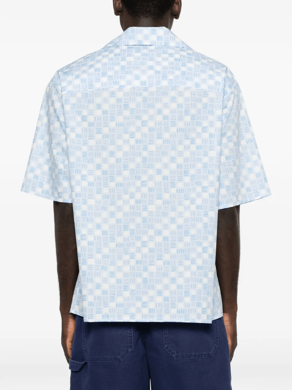 Other Blue Print Poplin Shirt – Lightweight Casual Button-Up Size US M / EU 48-50 / 2 - 2 Thumbnail