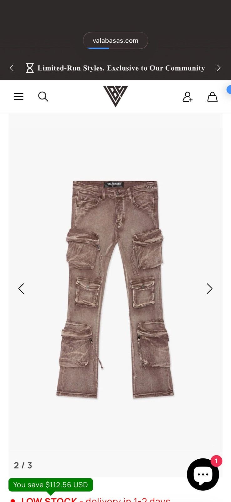 Valabasas Strike Stacked Flare Jean Green Washed - GREEN WASHED / 34 Size US 34 / EU 50 - 3 Thumbnail
