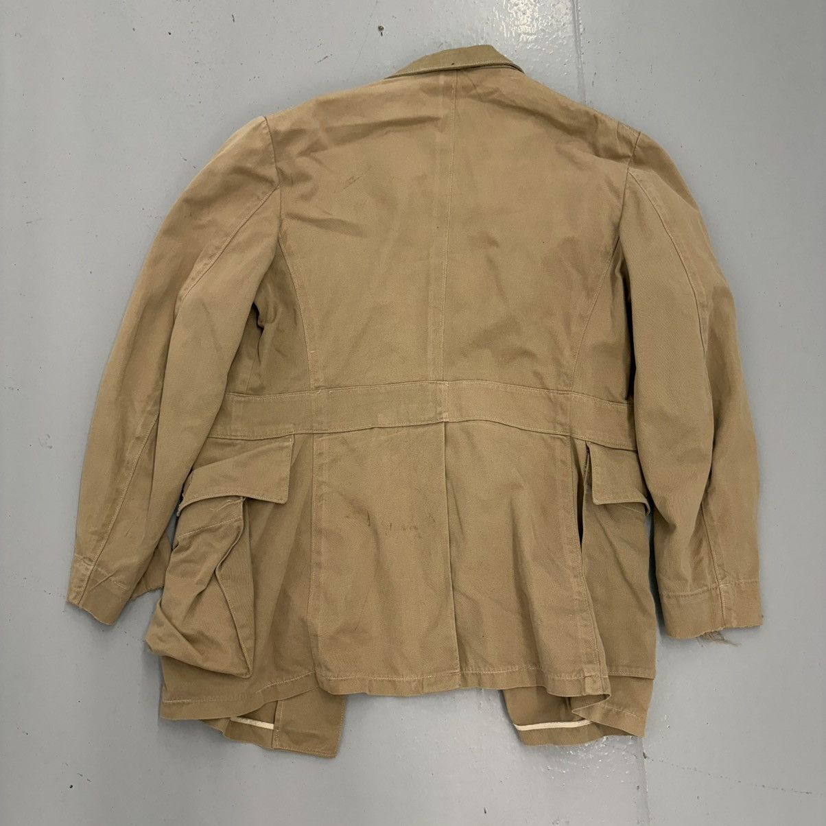 Other Vintage WW2 US Navy Tan Canvas Working Uniform Jacket Size US S / EU 44-46 / 1 - 3 Thumbnail