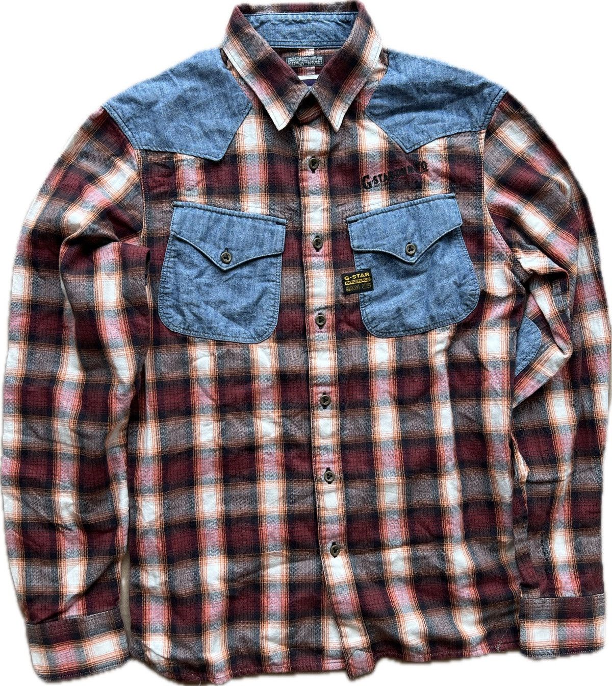 G-Star G Star Raw Denim Patchwork Flannel Size US S / EU 44-46 / 1 - 1 Thumbnail