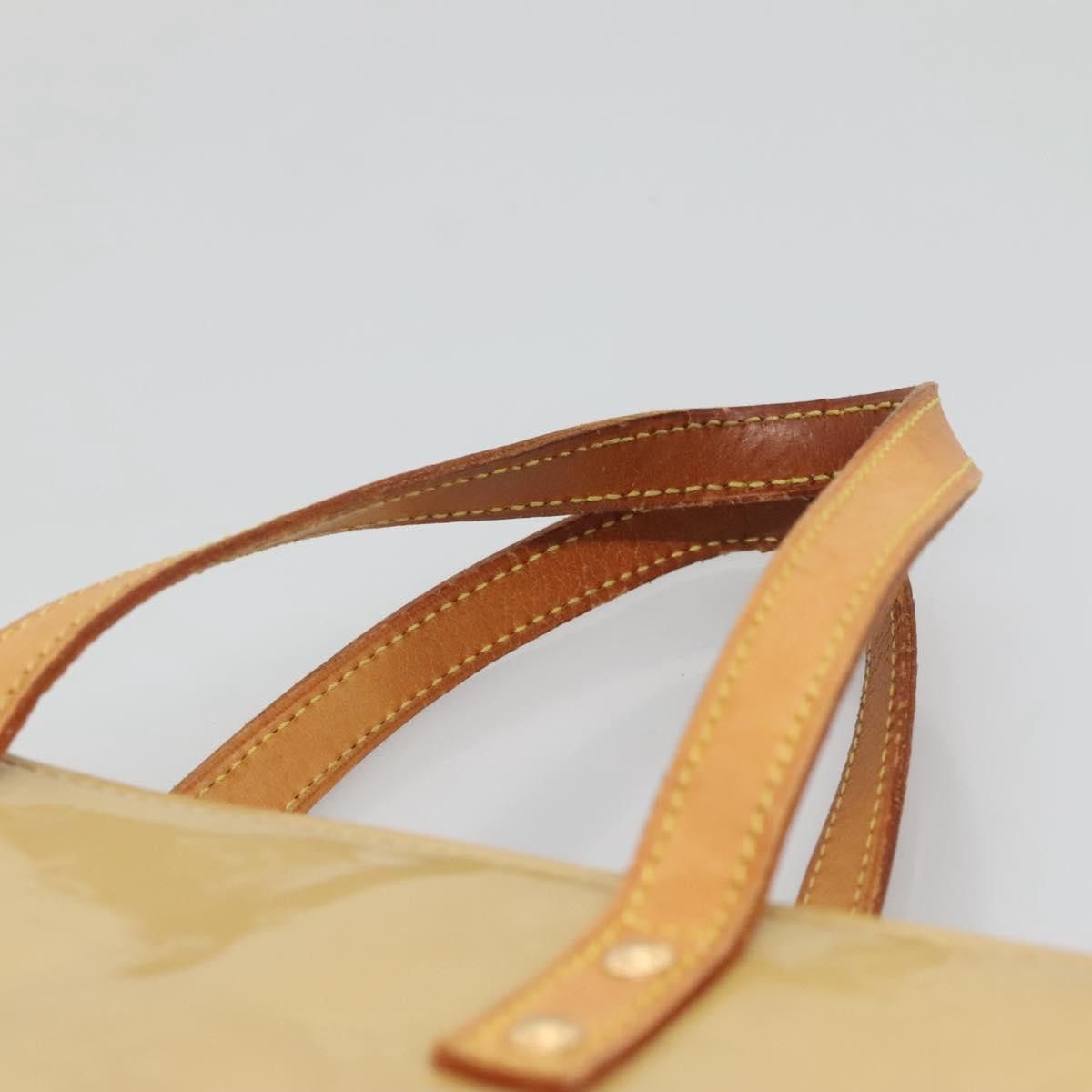 Louis Vuitton LOUIS VUITTON Monogram Vernis Reade MM Hand Bag Beige M91141 Size ONE SIZE - 8 Thumbnail