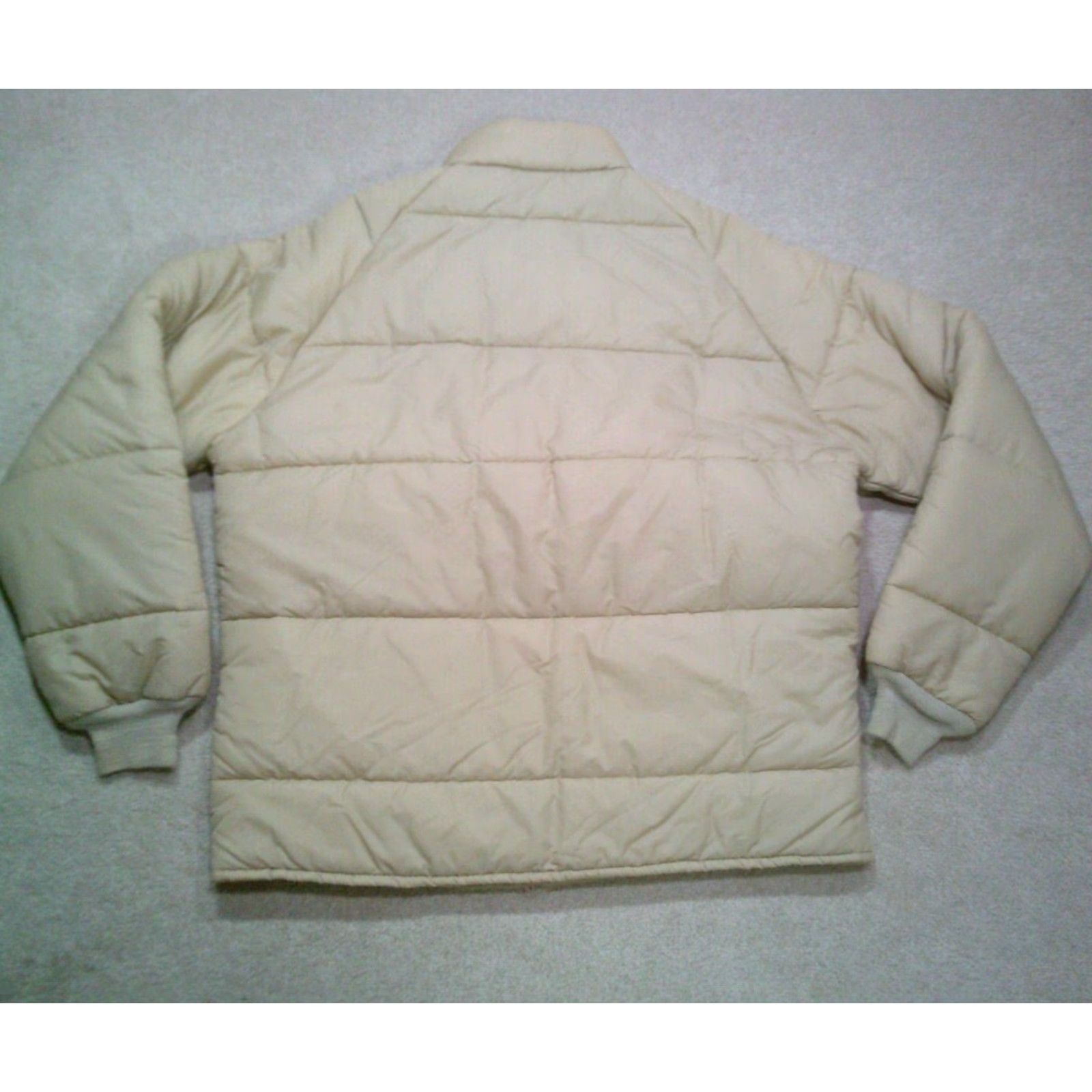 Vintage VINTAGE K-Brand Puffer Jacket Mens Large Beige Gro Agri Seed Company Jacket Regular Long Beige Logo Winter Fall Spring All Seasons Mens Size US L / EU 52-54 / 3 - 2 Thumbnail