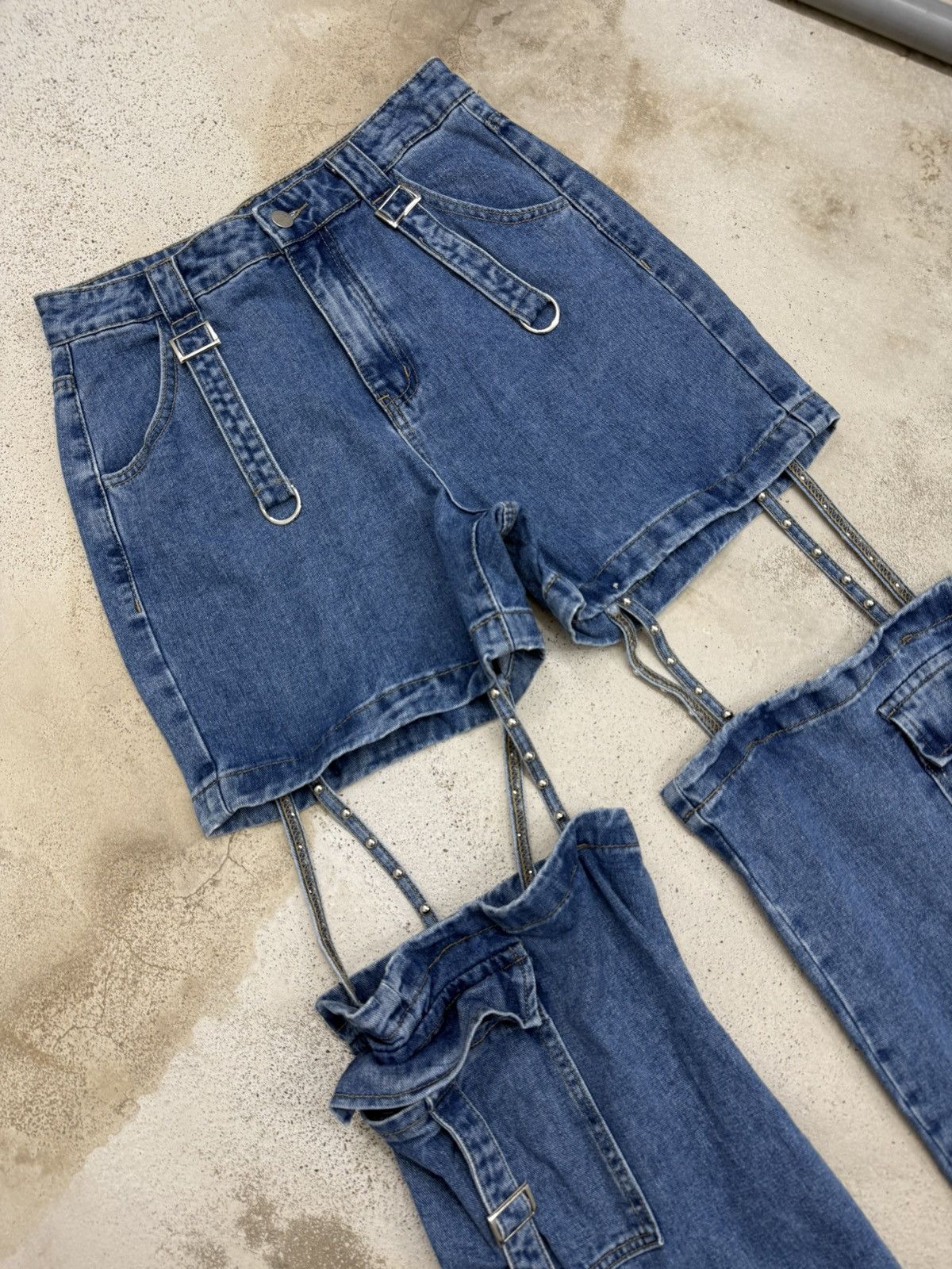 Japanese Brand Y2K Avant Garde Designer Style Street Unisex Denim Pants Size US 28 / EU 44 - 2 Thumbnail