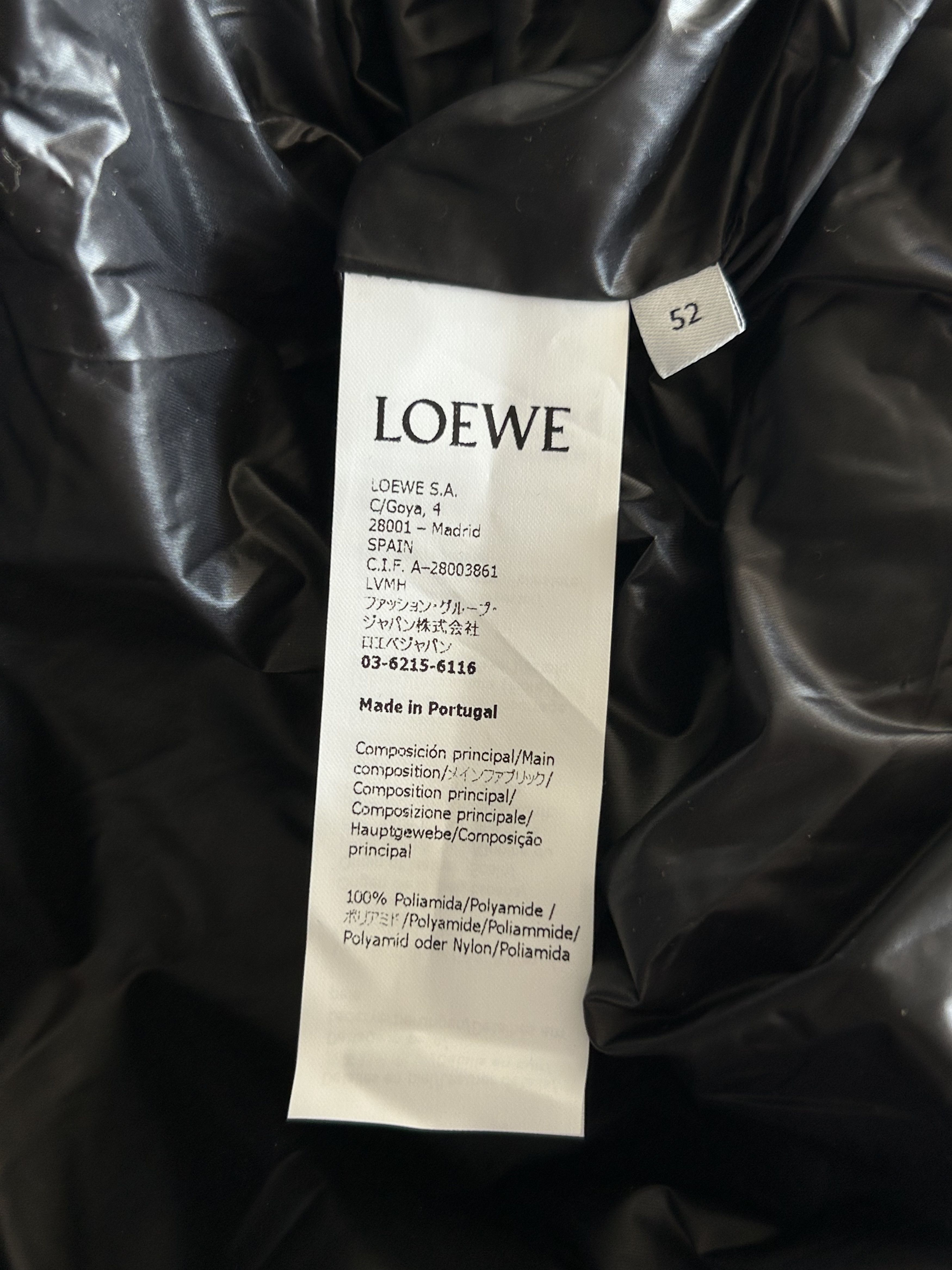 Loewe Loewe Black Anagram Padded Jacket Size US XL / EU 56 / 4 - 4 Thumbnail