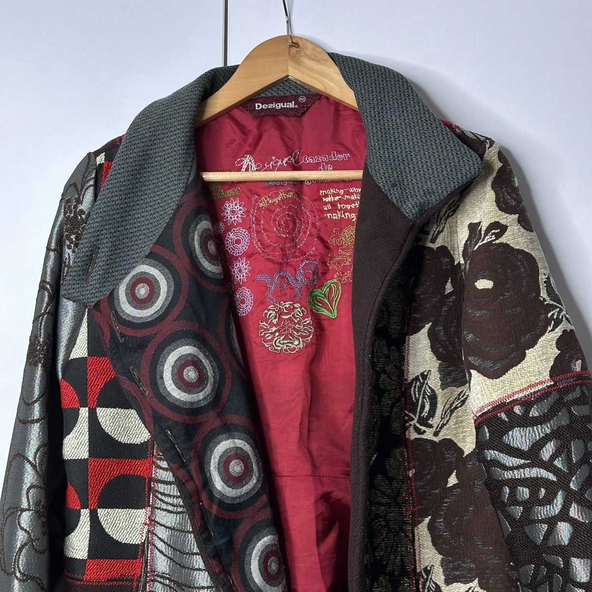 Desigual Desigual Avan Garde Japan Style Patchwork Geisha Coat Size L / US 10 / IT 46 - 4 Thumbnail