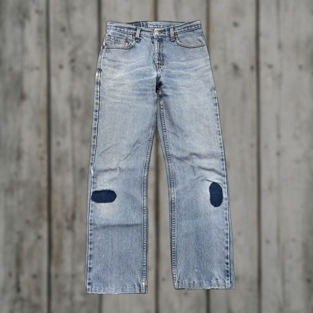 LEVI'S 505 Jeans Mens 29x30 Blue Distressed Medium Wash 90s Regular Fit