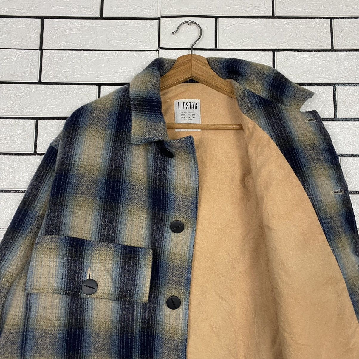 Japanese Brand 🔥VINTAGE WOOL JACKET TARTAN DESIGN LIPSTAR ISSEY MIYAKE Size US M / EU 48-50 / 2 - 13 Thumbnail
