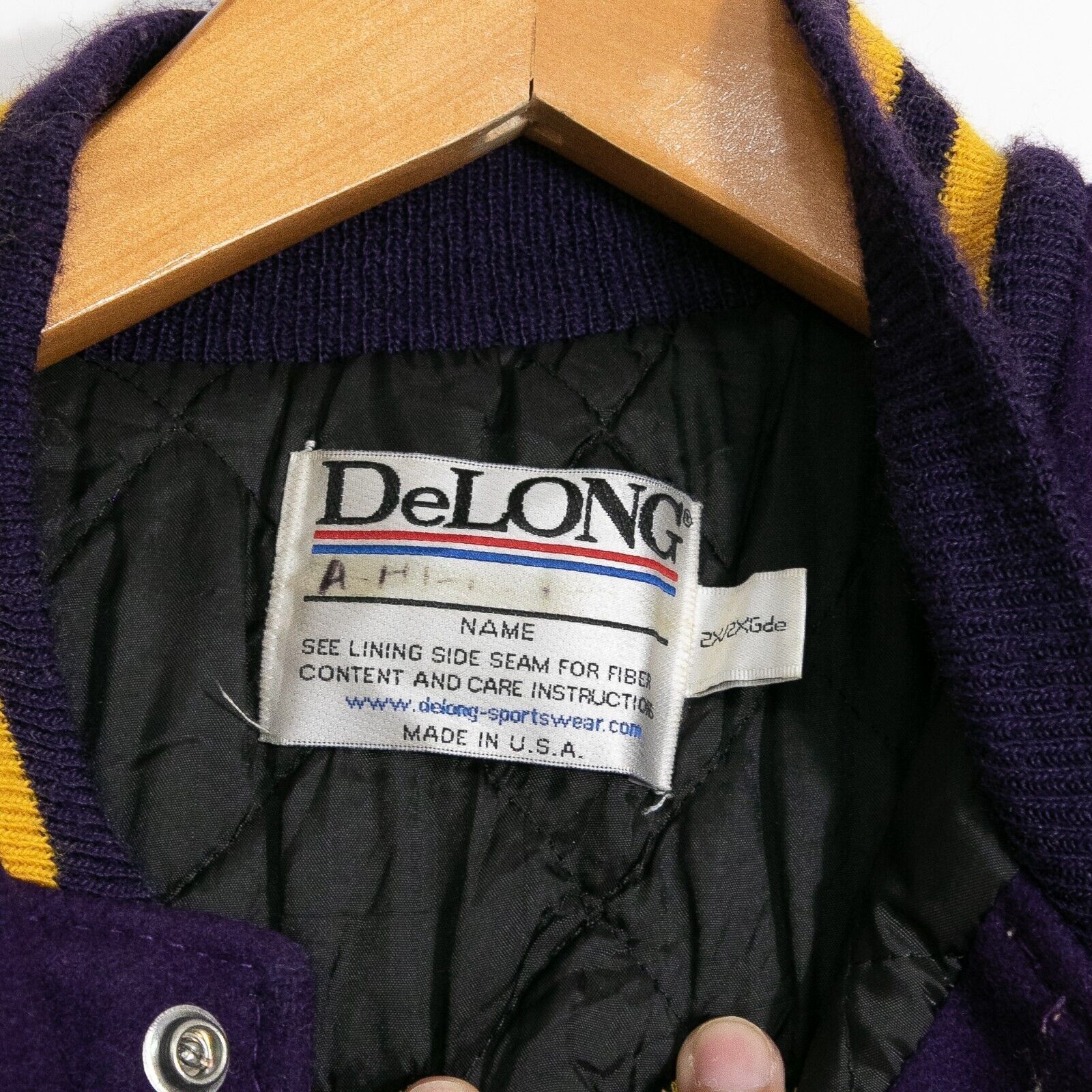 Delong × Vintage Vintage DeLong Varsity Jacket Size 2XL Letterman Basketball Size US XXL / EU 58 / 5 - 7 Thumbnail