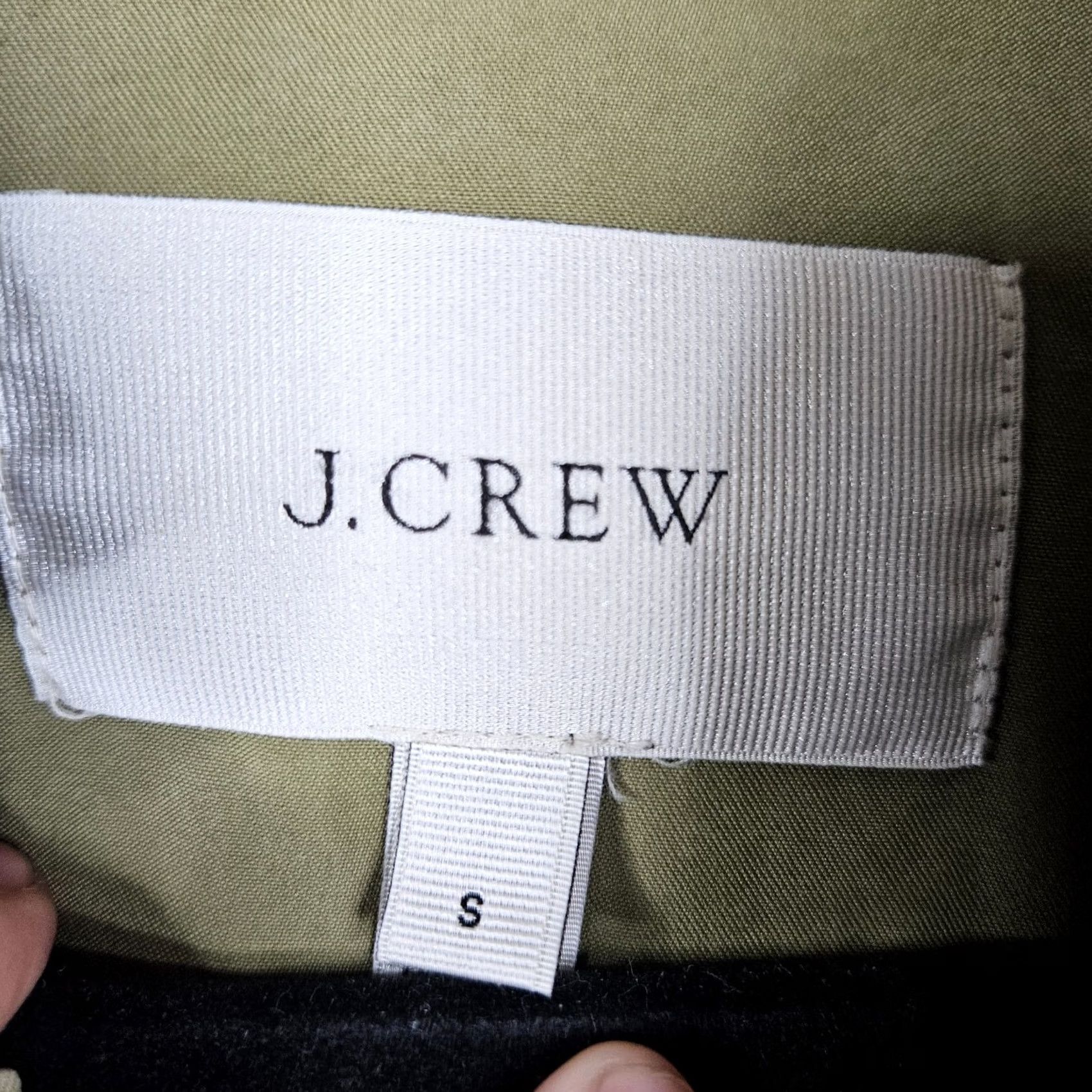J.Crew J. Crew Women's Parka Jacket Solid Cotton Military Fatigue Button Zipper Logo Lightweight Regular S Green Canvas Jacket Size S / US 4 / IT 40 - 4 Thumbnail