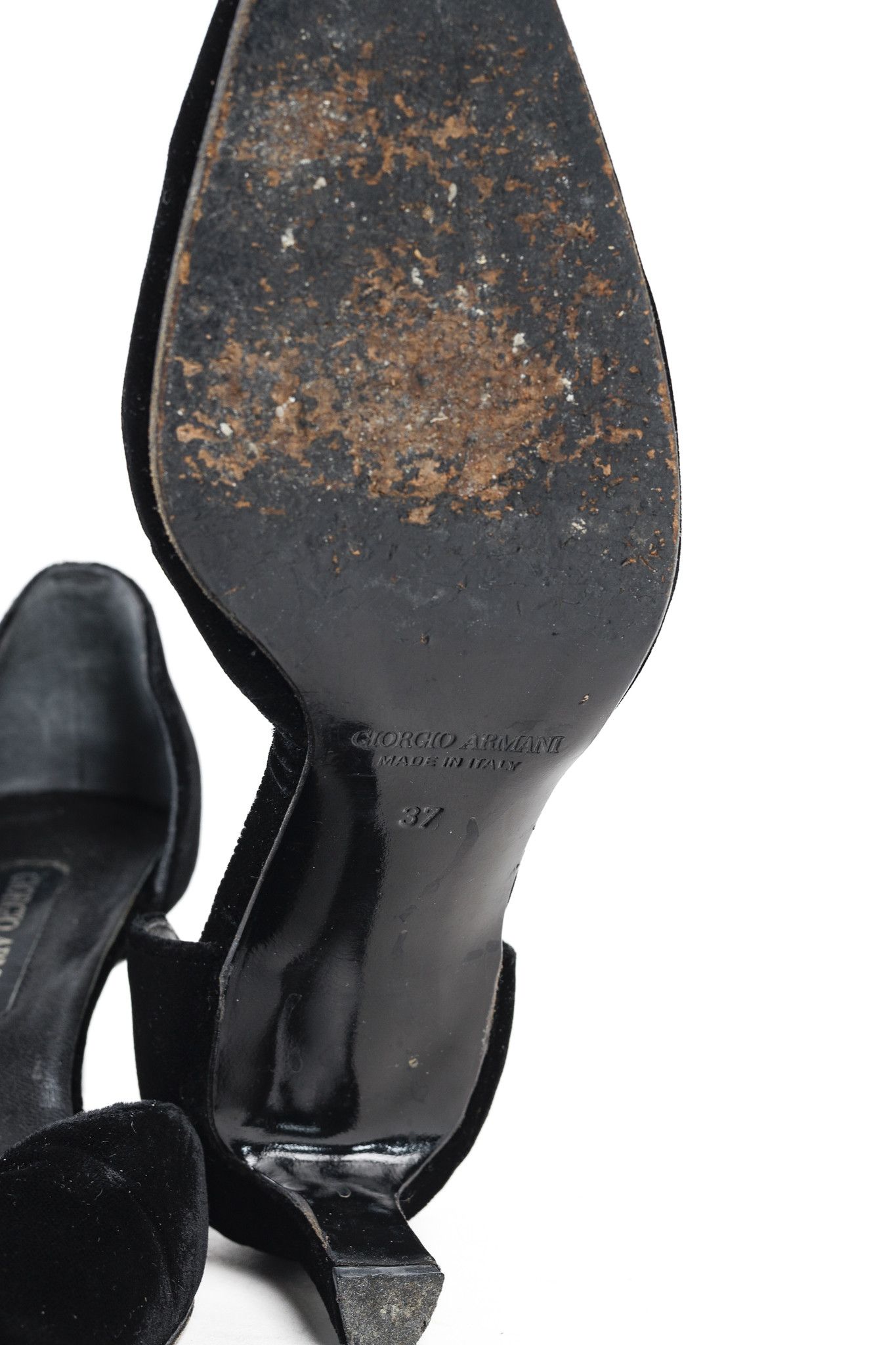 Giorgio Armani Giorgio Armani Vintage Black Velvet D'Orsay Pumps Size US 6.5 / IT 36.5 - 5 Thumbnail