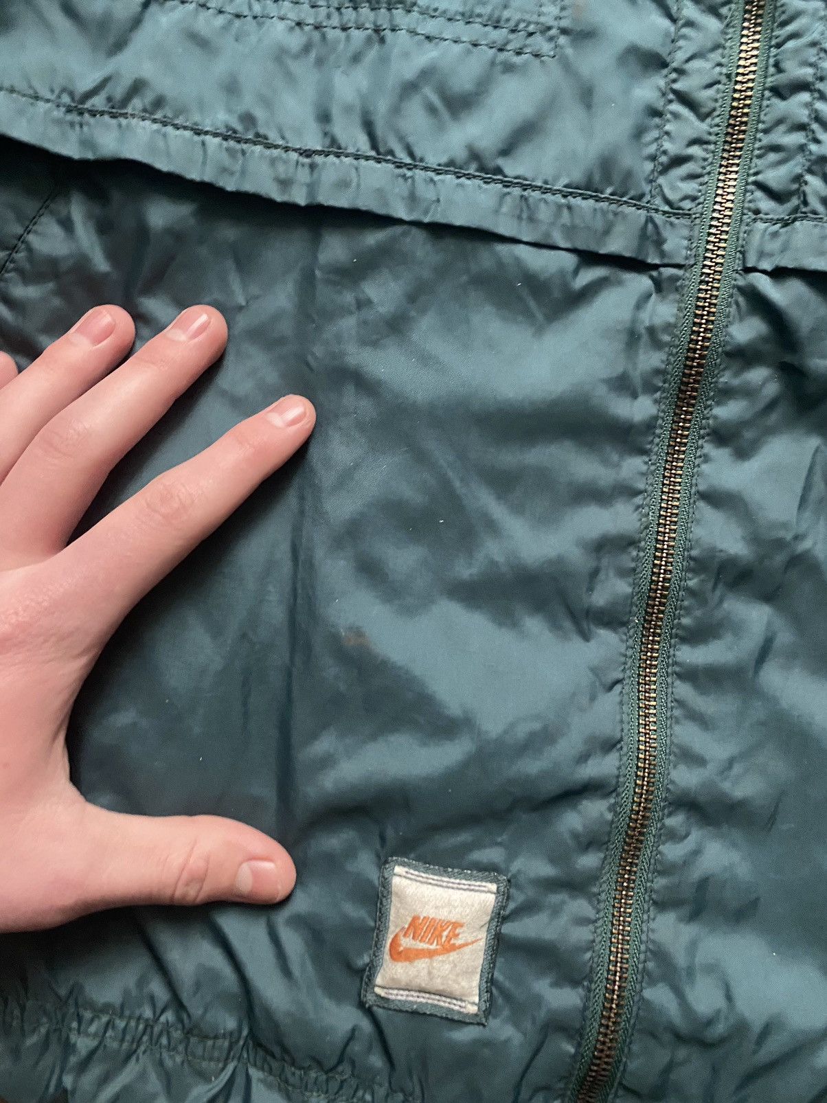 Nike × Vintage Vintage Nike 90’s Y2K rare emerald windbreaker USA L Size US L / EU 52-54 / 3 - 7 Thumbnail