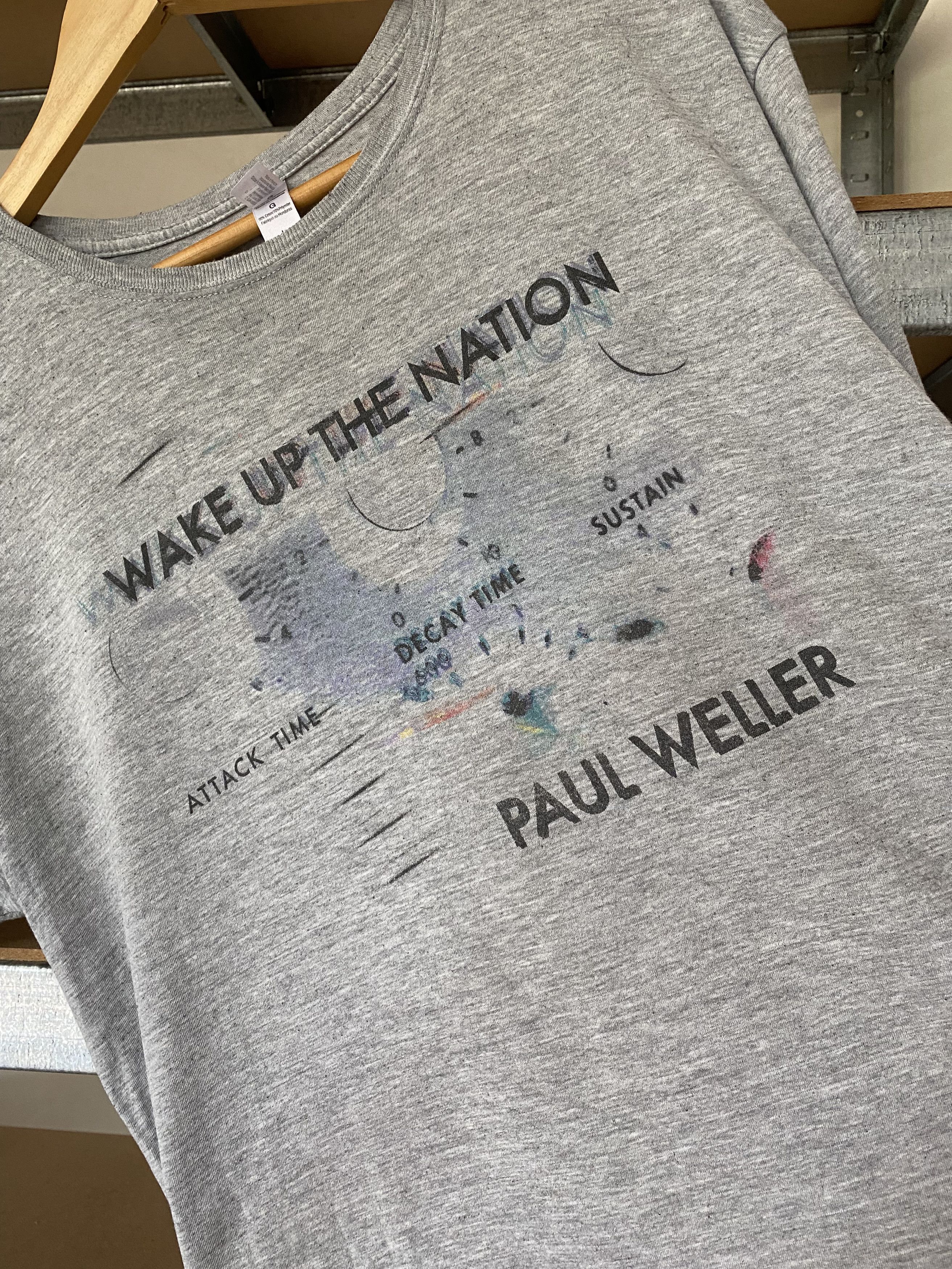 Band Tees Paul Weller Vintage 2000s Wake Up The Nation White T-shirt Size US L / EU 52-54 / 3 - 19 Thumbnail
