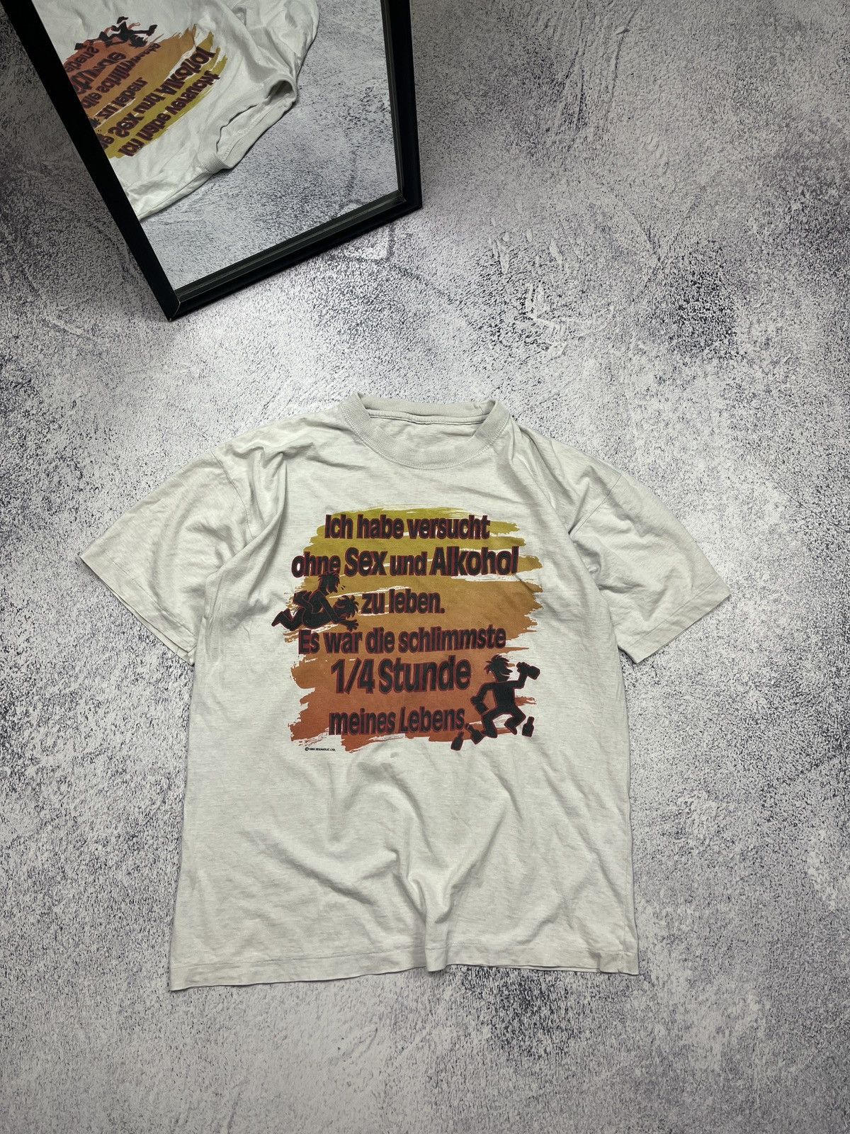 Vintage Vintage Sexaholic 1990’s Single Stitch Sex Alcohol T-shirt Size US XL / EU 56 / 4 - 1 Thumbnail