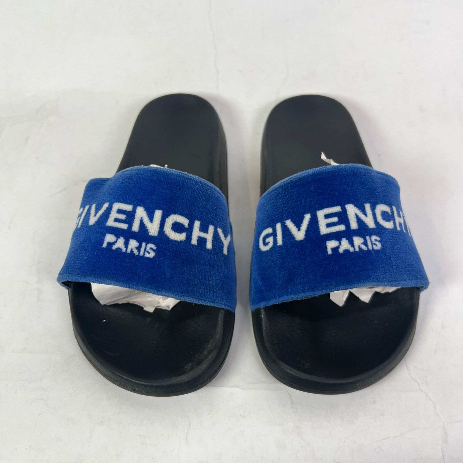 Givenchy Givenchy Blue Velvet Printed Sandals Size US 5.5 / IT 35.5 - 2 Thumbnail