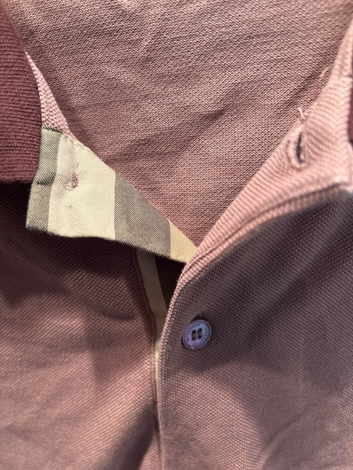 Burberry XL Burberry Polo Tan Pink-Ish Color Size US XL / EU 56 / 4 - 4 Thumbnail