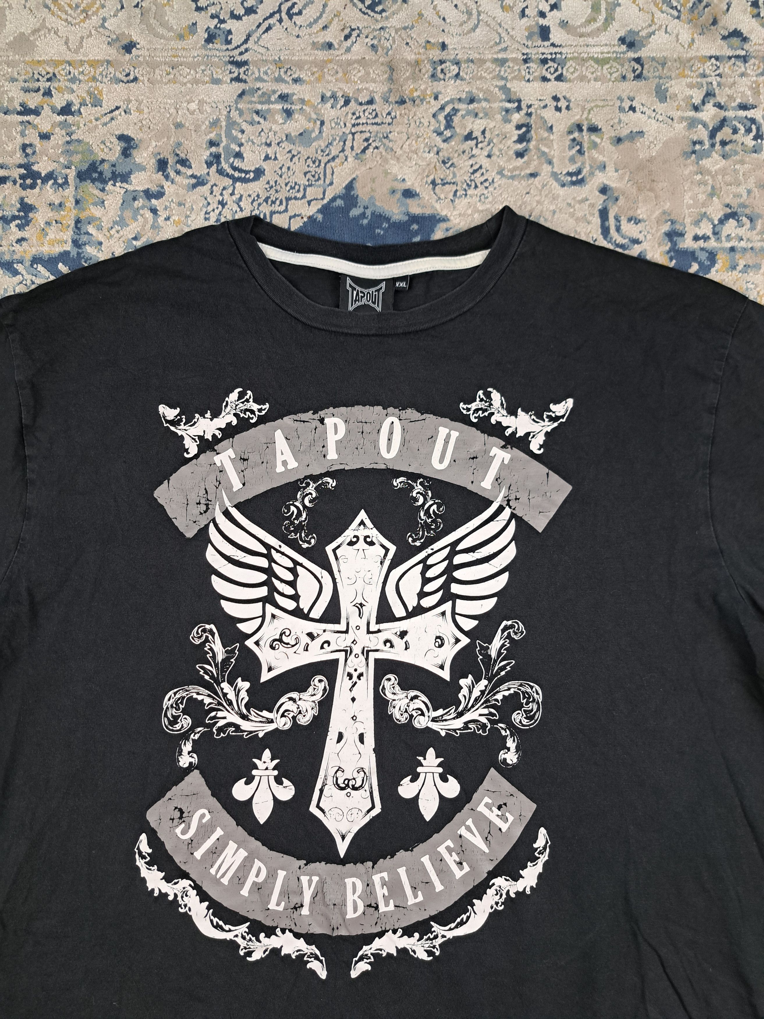 Tapout Crazy y2k Tapout Believe Cross Affliction VibeTee Drip Size US XL / EU 56 / 4 - 2 Thumbnail