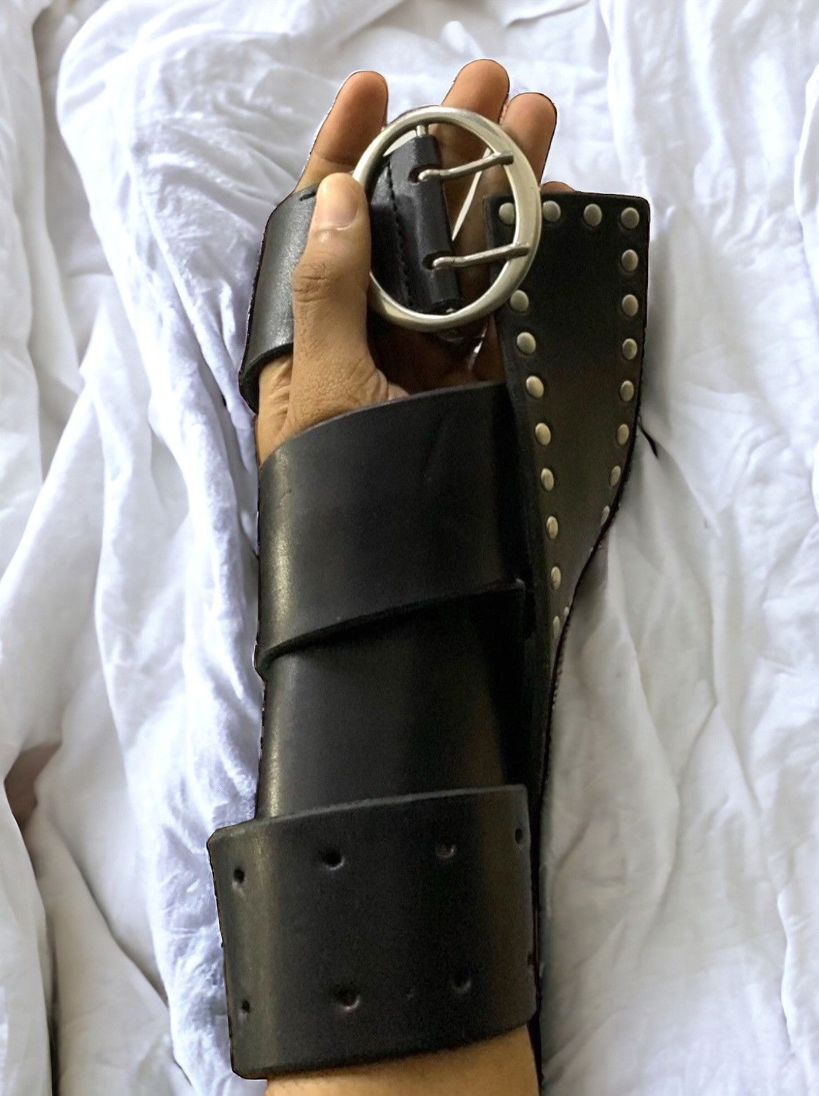 Yohji Yamamoto Y’s Yohji Yamamoto Studded Kenya Leather Belt Size ONE SIZE - 2 Thumbnail