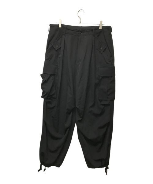 Yohji Yamamoto Yohji Yamamoto pour homme Wool gabardine wide cargo pants Size US 35 - 1 Thumbnail
