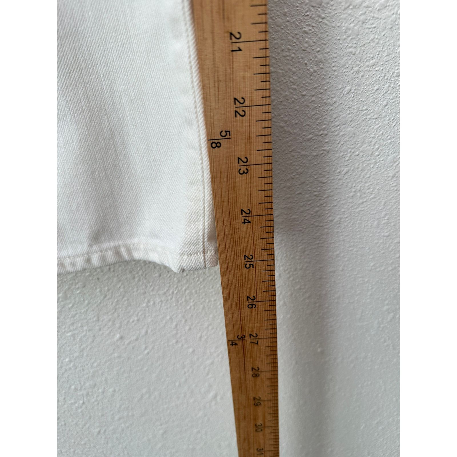 GOLDSIGN Goldsign Ivory Straight-Leg 100% Cotton Jeans 29 Button Fly Size 29" - 12 Thumbnail