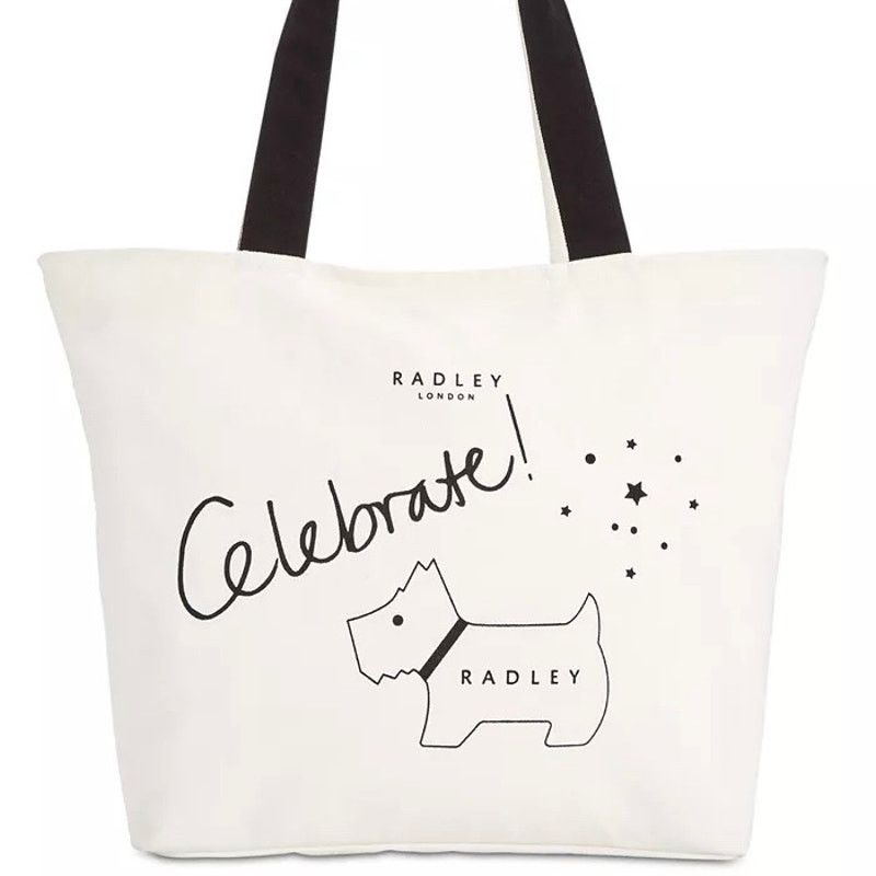 Other NWT Radley London Celebrate Scottie Dog White Canvas Tote Size ONE SIZE - 10 Thumbnail