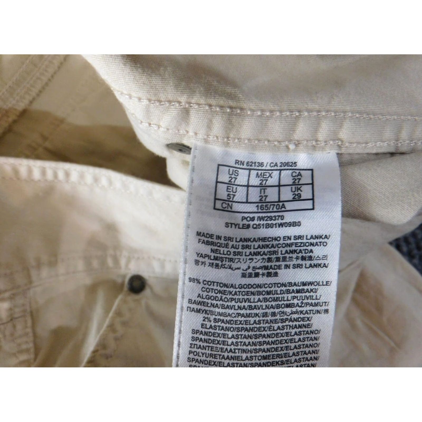 Guess GUESS Womens Pants 27 Beige Jogger Cargo Straight Pants Regular Waist 29 Inseam 23 Classic Casual Cotton Spandex Knit Pockets Straight Leg Womens Size 27" / US 4 / IT 40 - 4 Thumbnail