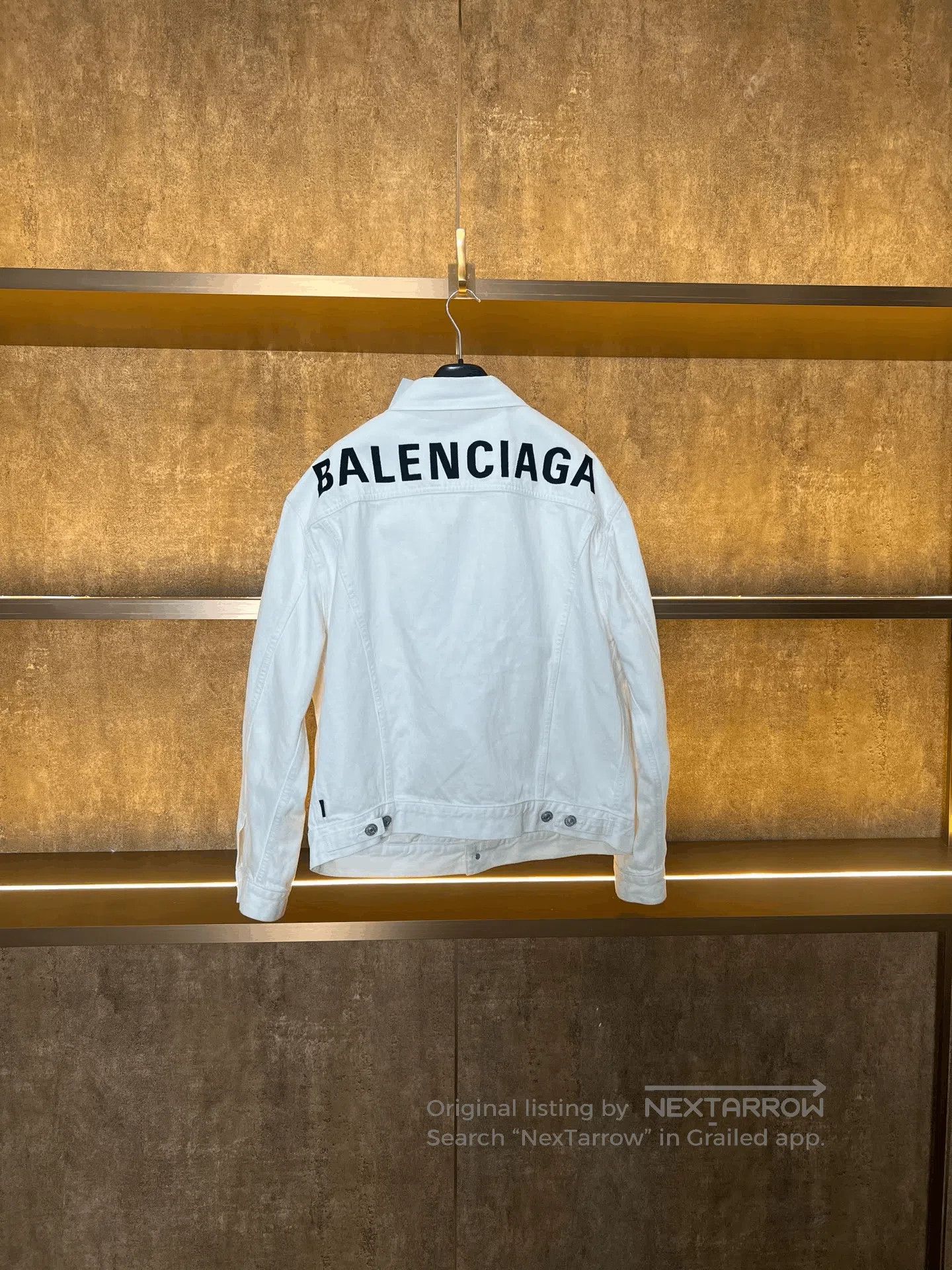 Balenciaga Balenciaga Black Letter Denim Jacket. Size US S / EU 44-46 / 1 - 2 Thumbnail