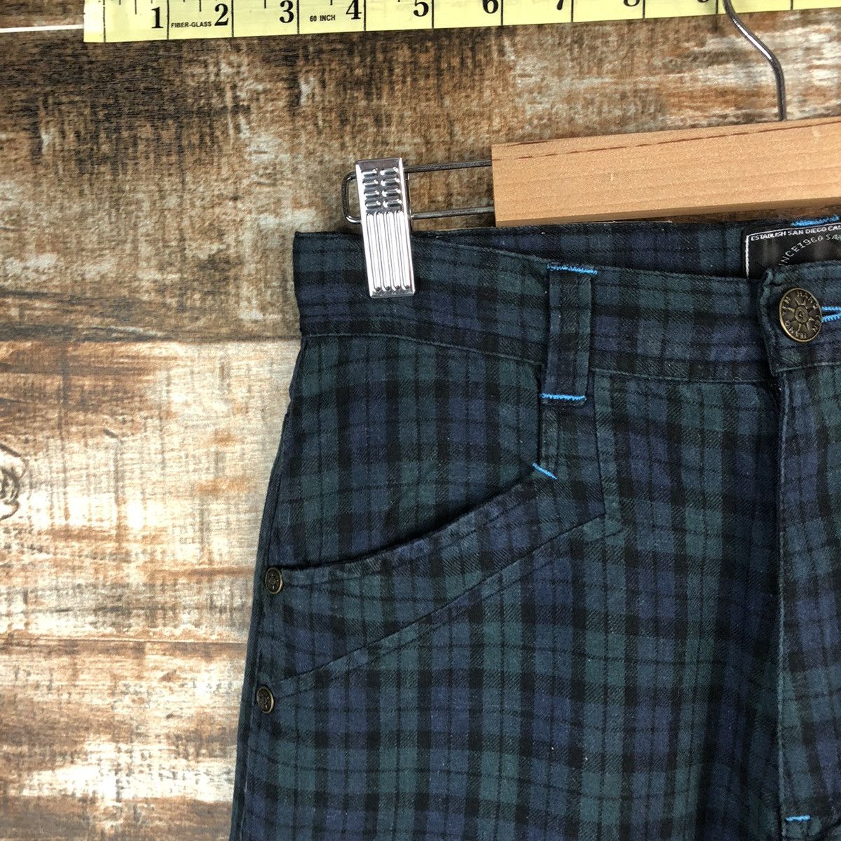 Hang Ten Hang Ten Green Checkred utility tactical Cargo Pants #A1438 Size US 26 / EU 42 - 7 Thumbnail