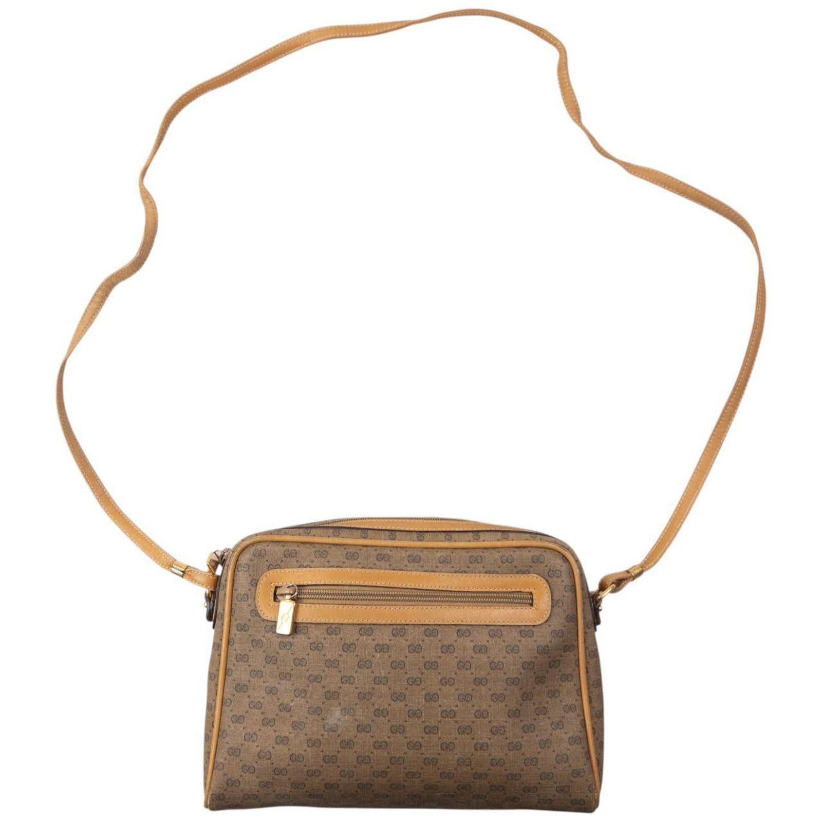 Gucci Vintage 80s Gucci Monogram Leather Crossbody Bag Size ONE SIZE - 3 Thumbnail