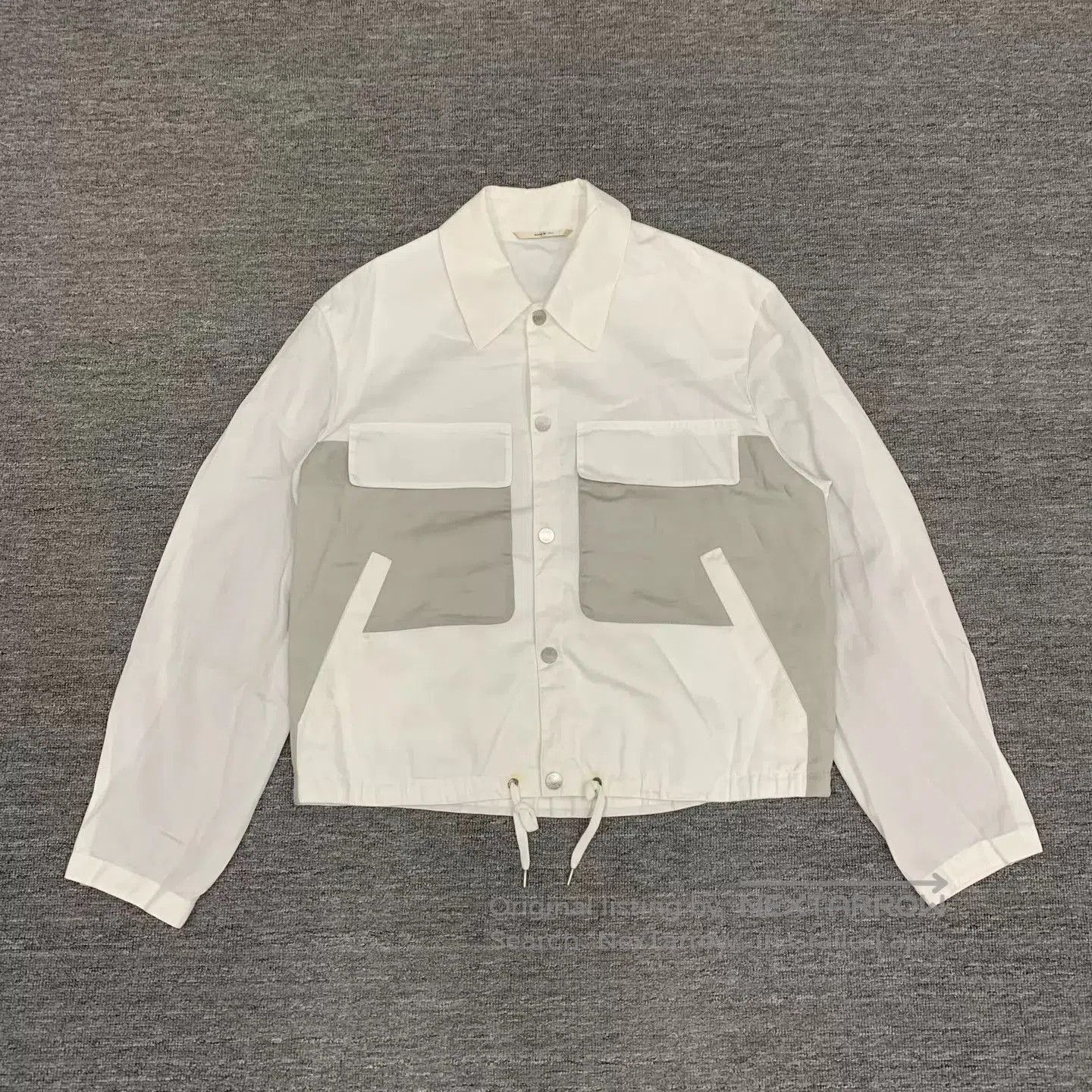 Hermes White Lightweight Jacket with Contrast Panels. Size US L / EU 52-54 / 3 - 1 Thumbnail