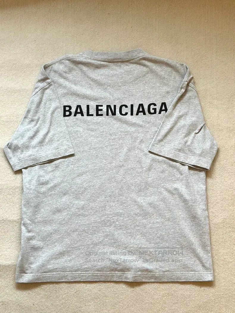 Balenciaga Balenciaga Gray Front and Back Logo Short Sleeve Size US XS / EU 42 / 0 - 5 Thumbnail