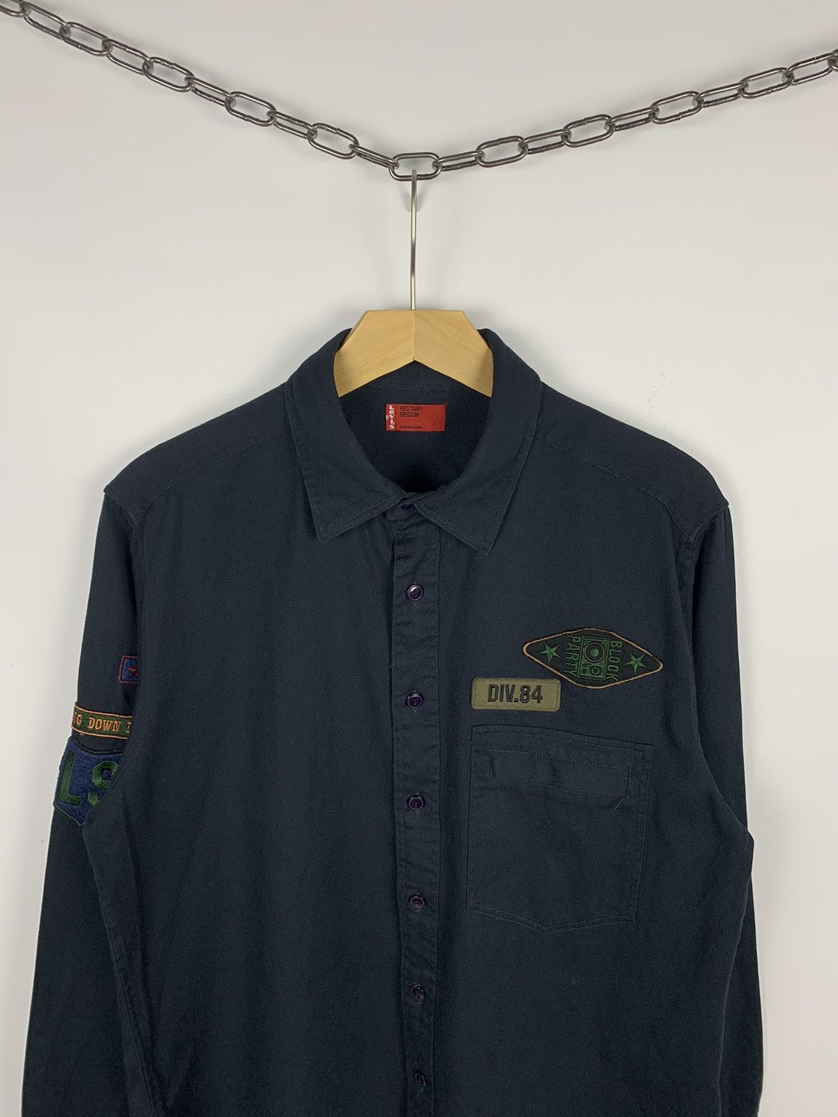 Levi's VINTAGE LEVIS RED TAB HEAVY COTTON SHIRT PATCHWORK Y2K USA Size US M / EU 48-50 / 2 - 2 Thumbnail